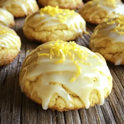 - Ricotta cheese: This creamy cheese adds moisture and a soft texture. - Unsalted butter: Use softened butter for a smooth mix and rich flavor. - Granulated sugar: This sweetens the cookies and helps them rise. - Egg: One large egg binds the ingredients and adds richness. - All-purpose flour: This is the base that gives structure to the cookies. - Baking powder: This helps the cookies rise and become fluffy. - Baking soda: It adds lift and helps balance acidity from the lemon. - Salt: A pinch enhances the flavors and balances sweetness. - Lemon zest: The zest packs a punch of bright lemon flavor. - Lemon juice: Fresh juice adds tang and moisture to the dough. - Vanilla extract: It rounds out the flavors, adding warmth and depth. These ingredients come together to create a soft and tangy treat. For the full recipe, check out the Full Recipe section. Start by preheating your oven to 350°F (175°C). This temperature is key for baking soft cookies. While the oven warms up, grab two baking sheets. Line them with parchment paper. This step makes cookie removal easy and keeps your sheets clean. In a large mixing bowl, add the softened butter and granulated sugar. Use an electric mixer on medium speed. Cream these together until the mix is light and fluffy. This should take about 3 to 5 minutes. A well-creamed mixture helps make the cookies soft. In another bowl, whisk together flour, baking powder, baking soda, salt, lemon zest, and lemon juice. Mix until evenly combined. Then, slowly add this dry mix to the wet mix in three batches. Use a spatula or wooden spoon to fold gently. This technique keeps your cookies light. Avoid overmixing, as it can make your cookies dense. For more detailed instructions, check out the Full Recipe. To get the right texture, watch for the edges. They should turn light golden brown. The centers may look soft. This means they are likely perfect. If you bake them too long, they will become hard. You want a soft, chewy cookie. To keep your cookies soft, store them in an airtight container. You can also add a slice of bread inside. This helps keep the cookies moist. Avoid stacking them too high, or they may stick together. Enjoy them within a week for the best taste. For a pretty finish, dust the cookies with powdered sugar. You can also add a lemon slice or zest on top. This adds color and flavor. Arrange them on a nice plate for serving. They look great at parties or gatherings. For the full recipe, check out the details above. {{image_4}} You can easily switch up the flavor of your Lemon Ricotta Cookies! Adding chocolate chips or nuts can give your cookies a new twist. Chocolate chips add sweetness and richness that pairs well with the tangy lemon. Nuts, like walnuts or almonds, add a nice crunch and depth of flavor. You can mix in about 1 cup of your chosen add-in right before baking. Just be sure not to overmix the dough. If you want to make these cookies a bit healthier, you can lower the sugar. Try cutting the sugar by a third or using a sugar substitute. You can also use whole grain flour instead of all-purpose flour. This adds fiber and nutrients while still keeping the cookies soft. The cookies may be a bit denser, but they will still taste great. For those who need a gluten-free option, you can use gluten-free flour blends. Look for a blend that includes xanthan gum, as it helps mimic the texture of regular flour. Substitute the all-purpose flour in the recipe with the gluten-free blend in the same amount. The cookies will still be soft and delicious while being safe for gluten-sensitive eaters. Feel free to explore these variations to make Lemon Ricotta Cookies your own! For the complete recipe, check out the Full Recipe. To keep your leftover Lemon Ricotta Cookies fresh, use an airtight container. This will help maintain their soft, chewy texture. If you prefer, you can also refrigerate them. Just make sure to wrap them well in plastic wrap or foil before placing them in the container. If you want to save some cookies for later, freezing is a great option. First, let the cookies cool completely. Then, place them on a baking sheet in a single layer. Freeze them for about an hour. Once frozen, transfer the cookies to a freezer-safe bag or container. When you're ready to enjoy them, thaw them at room temperature for about 30 minutes. These cookies can stay fresh for up to one week when stored properly. If frozen, they can last for about three months. Just remember, the longer they sit, the less fresh they may taste. Enjoy them at their best! Yes, you can use other cheeses. Cream cheese or cottage cheese can work well. However, ricotta gives the cookies a soft texture. If you use cream cheese, expect a richer taste. Cottage cheese will add a lighter feel but may need extra mixing to get smooth. Always choose a cheese that is creamy to maintain the right consistency in your cookies. For a smooth glaze, let the cookies cool first. After that, use a spoon or a small whisk to drizzle the glaze over each cookie. You can also dip the tops into the glaze for full coverage. Make sure the glaze is not too thick; add more lemon juice or powdered sugar to adjust it. This way, you will get a nice, even coat that looks great and tastes delicious. You can make the cookie dough ahead of time. Just refrigerate it for up to three days. When ready to bake, scoop the dough onto a baking sheet and bake as usual. Alternatively, you can bake the cookies and store them in an airtight container for up to a week. This way, you always have a fresh treat on hand. Yes, you can use other fruits like orange or lime. Orange juice and zest will give a sweeter flavor. Lime adds a sharper taste, which can be refreshing. Just keep the same amounts of zest and juice to keep the balance right. This way, you can enjoy different flavors while still making tasty cookies. Lemon ricotta cookies are simple and fun to make. We covered key ingredients, like ricotta and lemon zest. I shared step-by-step instructions for perfect cookies every time, plus tips for taste and texture. You can also try exciting variations and learn about storage for freshness. Remember, these cookies offer a treat you can customize or enjoy as is. Dive in and bake! You’ll love the results.