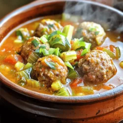 - 1 pound ground beef - 1/2 pound ground pork (optional) - 1/2 cup breadcrumbs (preferably seasoned) - 1/4 cup fresh parsley, finely chopped - 1 large egg - 2 garlic cloves, minced - 1 teaspoon Cajun seasoning - 1/2 teaspoon salt - 1/4 teaspoon freshly ground black pepper - 1 tablespoon olive oil - 1 medium onion, diced - 1 green bell pepper, diced - 2 celery stalks, diced - 3 cups low-sodium chicken broth - 1 can (14.5 oz) diced tomatoes with juice - 1 tablespoon Worcestershire sauce - 1 teaspoon dried thyme - 1/2 teaspoon cayenne pepper (adjust according to spice preference) - 2 cups okra, sliced (fresh or frozen) - 1/4 cup green onions, chopped, for garnish When I make Cajun Meatball Stew, I focus on fresh ingredients. The ground beef gives the meatballs a rich flavor. If you want, you can add ground pork for extra depth. Breadcrumbs help bind the meatballs and keep them juicy. Fresh parsley adds a nice touch of color and taste. Don't skip the garlic! It brings a lovely aroma. The Cajun seasoning is key for that bold flavor profile. Salt and black pepper enhance the taste, while olive oil helps sauté the veggies. For the stew, I love using fresh onion, green pepper, and celery. They create a flavorful base. Chicken broth adds richness, while diced tomatoes give a sweet acidity. Worcestershire sauce and thyme deepen the flavor. Adjust the cayenne pepper to your spice liking. Finally, okra adds texture and a unique taste. When you serve this stew, don't forget the green onions on top. They add freshness and a pop of color. Check out the Full Recipe for more details. In a large bowl, combine the meatball ingredients. Use 1 pound of ground beef and 1/2 pound of optional ground pork. If you prefer, just stick with beef. Add 1/2 cup of seasoned breadcrumbs, 1/4 cup of chopped fresh parsley, and 1 large egg. Toss in 2 minced garlic cloves, 1 teaspoon of Cajun seasoning, 1/2 teaspoon of salt, and 1/4 teaspoon of black pepper. Mix everything well. Use your hands or a spoon to ensure all the ingredients blend. Shape the mixture into small meatballs, about 1 inch in size. Place them on a tray and set them aside. Next, grab a large pot or Dutch oven. Heat 1 tablespoon of olive oil over medium heat. Add the diced onion, green bell pepper, and celery. You will need 1 medium onion, 1 diced green bell pepper, and 2 diced celery stalks. Sauté these for about 5 minutes. The veggies should become tender and fragrant. Now, gently add the meatballs to the pot. Be careful not to crowd them. Brown the meatballs on all sides. This should take about 5 to 7 minutes. Once browned, transfer them to a plate. Now it's time to add liquids and spices. Pour in 3 cups of low-sodium chicken broth. Add one can of diced tomatoes with juice, 1 tablespoon of Worcestershire sauce, 1 teaspoon of dried thyme, and 1/2 teaspoon of cayenne pepper. Stir well and bring the mixture to a boil. When it bubbles, lower the heat to low. Cover the pot and let it simmer for 20 to 25 minutes. This step helps the flavors mix well. After simmering, add 2 cups of sliced okra to the pot. You can use fresh or frozen okra. Let it simmer for another 10 minutes. The okra should become tender and sweet. Before serving, taste the stew. Adjust the seasoning if needed. When serving, use bowls and garnish with fresh chopped green onions for extra flavor. For a complete meal, consider pairing the stew with crusty bread or steamed rice. For the full recipe, feel free to check the section above. To achieve the right texture, mix your meat well. I suggest using a blend of ground beef and optional ground pork. This mix gives a juicy and flavorful bite. Keep your breadcrumbs seasoned for added taste. You want the meatballs to hold together, so add an egg. Shape them into small balls, about one inch wide. For browning meatballs, heat olive oil in your pot first. Place the meatballs gently in the hot oil. Do not crowd them; this helps them brown evenly. Brown them for about 5-7 minutes. Turn them often to get a nice crust all around. To spice things up, adjust the cayenne pepper in your recipe. If you like heat, add more. For a milder version, reduce the amount. You can also try other spices like paprika or smoked paprika. Consider adding optional ingredients for depth of flavor. A splash of hot sauce can bring a zesty kick. Chopped bell peppers or celery can add crunch. Fresh herbs, like thyme or basil, can elevate the stew. For the best sides, pair this stew with crusty bread or steamed rice. They soak up the rich broth perfectly. For presentation, ladle the stew into deep bowls. Sprinkle fresh green onions on top for color. You can also add a dollop of sour cream for creaminess. Enjoy this hearty dish with friends or family! {{image_4}} You can change the meat in this stew for different flavors. Try using ground turkey or chicken. They make a lighter version. You can also use ground lamb for a rich taste. If you want to keep it simple, just use all ground beef. For a veggie option, use lentils or chickpeas to replace the meat. This adds protein and fiber. You can also use mushrooms for a hearty texture. They soak up the stew’s flavor well. You can make this stew in a slow cooker. Brown the meatballs first, then place them in the slow cooker. Add the sautéed veggies and liquids. Cook on low for 6-8 hours or high for 3-4 hours. This method makes the meatballs very tender. If you prefer a quick method, use an Instant Pot. Sauté the veggies and meatballs in the pot first. Then, add the liquids and cook on high pressure for 10 minutes. Quick and easy! To make the stew gluten-free, use gluten-free breadcrumbs. Check the chicken broth to ensure it's gluten-free as well. This way, everyone can enjoy it. For a vegetarian version, skip the meat altogether. Use vegetable broth, and add more veggies like carrots and zucchini. You can also add some beans for protein. This makes a tasty stew that is still filling. For the full recipe, check out the detailed instructions and ingredients list. To keep your Cajun Meatball Stew fresh, store it in the right container. Use airtight glass or plastic containers. These containers help prevent spills and keep the flavor intact. You can store the stew in the fridge for up to three days. When it's time to enjoy leftovers, reheating is easy. Use a pot on the stove over low heat. Stir often to keep it from sticking. You can also use a microwave. Heat in short bursts, stirring in between, for even warmth. If you want to save some stew for later, freezing works well too. Let the stew cool completely before placing it in freezer-safe containers. You can freeze it for up to three months. When you're ready to eat, thaw it in the fridge overnight. Then, reheat as mentioned above. For the full recipe, you can refer to the earlier section. You can serve Cajun Meatball Stew with several tasty sides. Crusty bread is great for soaking up the stew. Rice makes a nice base to enjoy the stew over. You could also add a simple salad for a fresh touch. Yes, you can make this stew ahead of time. It tastes even better the next day. Just store it in the fridge after it cools. Reheat it on the stove before serving. To make this stew less spicy, reduce the cayenne pepper. You can also use milder Cajun seasoning. Adding more broth or tomatoes can tone down the heat as well. Cajun Meatball Stew comes from Louisiana. Cajun cooking mixes French, Spanish, and African flavors. It reflects the culture and history of the Cajun people. This stew shows the love for bold flavors and hearty meals in Cajun cuisine. Yes, you can use frozen meatballs in this recipe. Just add them directly to the pot. You may need to adjust the cooking time slightly. This makes it even easier to enjoy a quick meal! - 1 pound ground beef - 1/2 pound ground pork (optional; substitute with additional beef if desired) - 1/2 cup breadcrumbs (preferably seasoned) - 1/4 cup fresh parsley, finely chopped - 1 large egg - 2 garlic cloves, minced - 1 teaspoon Cajun seasoning - 1/2 teaspoon salt - 1/4 teaspoon freshly ground black pepper - 1 tablespoon olive oil - 1 medium onion, diced - 1 green bell pepper, diced - 2 celery stalks, diced - 3 cups low-sodium chicken broth - 1 can (14.5 oz) diced tomatoes with juice - 1 tablespoon Worcestershire sauce - 1 teaspoon dried thyme - 1/2 teaspoon cayenne pepper (adjust according to spice preference) - 2 cups okra, sliced (fresh or frozen) - 1/4 cup green onions, chopped, for garnish 1. In a large bowl, mix the ground beef, optional pork, breadcrumbs, parsley, egg, garlic, Cajun seasoning, salt, and black pepper. Use your hands or a spoon to blend well. 2. Form small meatballs, about 1 inch wide, and place them on a tray. Set aside. 3. Heat olive oil in a large pot over medium heat. Add the onion, green bell pepper, and celery. Cook for about 5 minutes until soft and fragrant. 4. Carefully add the meatballs to the pot. Brown them on all sides, taking about 5 to 7 minutes. If needed, transfer the meatballs to a plate. 5. After browning, pour in the chicken broth. Add the diced tomatoes with juice, Worcestershire sauce, thyme, and cayenne pepper. Stir and bring to a boil. 6. Once boiling, lower the heat, cover the pot, and simmer for 20 to 25 minutes. This helps the flavors mix. 7. After simmering, add the sliced okra. Cook for another 10 minutes until the okra is tender. 8. Before serving, taste the stew. Adjust seasoning if needed. Serve hot in bowls and top with green onions for color and flavor. - Prep Time: 15 minutes | Total Time: 1 hour | Servings: 6 - Presentation Tips: Serve the stew in deep bowls and sprinkle green onions on top. Pair it with crusty bread or rice for a complete meal. This blog post shared a complete guide to making Cajun Meatball Stew. We covered ingredients, cooking steps, and useful tips. You learned how to perfect your meatballs and enhance the stew's flavor. We also explored variations for different diets and cooking methods. Cajun Meatball Stew is a rich, tasty dish that's easy to make and share. With these steps and ideas, you're ready to impress friends and family. Enjoy crafting your own bowl of warmth and flavor!