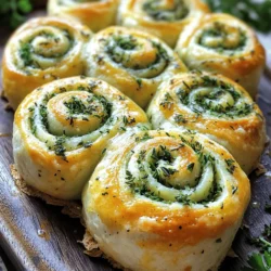 Herb & Garlic Swirl Rolls Fluffy and Flavorful Treat
