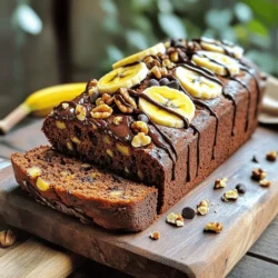 - 3 ripe bananas, thoroughly mashed - 1/2 cup unsalted butter, softened to room temperature - 3/4 cup packed brown sugar - 1/4 cup granulated sugar - 2 large eggs, at room temperature - 1 teaspoon pure vanilla extract - 1 teaspoon baking soda - 1/2 teaspoon sea salt - 1 1/2 cups all-purpose flour - 1 cup semi-sweet chocolate chips To make the best chocolate chip banana bread, you need ripe bananas. Look for bananas with a few brown spots. These bananas are sweet and easy to mash. Softened unsalted butter helps create a creamy batter. Mixing brown sugar with granulated sugar gives the bread depth in sweetness. Next, you will need two large eggs for binding. They also add moisture. Vanilla extract provides a warm flavor that complements the bananas. Baking soda helps the bread rise, while sea salt enhances all the flavors. All-purpose flour gives the bread its structure, and chocolate chips add a touch of decadence. - 1/2 teaspoon ground cinnamon (optional for added warmth) - 1/2 cup walnuts, chopped (optional for a delightful crunch) Adding ground cinnamon can give your banana bread a warm spice note. It pairs well with the sweetness of the bananas. Chopped walnuts add a nice crunch and extra texture. They also bring a nutty flavor that contrasts with the soft bread. If you have dietary needs, think about substitutions. You can use gluten-free flour for a gluten-free option. For a lower sugar alternative, try using a sugar substitute. These small changes can make the recipe fit your needs while still being delicious. For the full recipe, check out the Choco-Banana Bliss Bread . Preheating the Oven Set your oven to 350°F (175°C). This heat is perfect for baking the bread. Preparing the Loaf Pan Grease a 9x5 inch loaf pan with butter. You can also line it with parchment paper for easy removal. Creaming the Butter and Sugars In a large mixing bowl, beat together the softened butter, brown sugar, and granulated sugar. Mix until the texture is light and fluffy. This should take about 2-3 minutes. Incorporating Bananas, Eggs, and Vanilla Next, add your mashed bananas to the butter-sugar mix. Stir until smooth. Then, crack in the eggs one at a time. Beat well after each egg. Finally, stir in the vanilla extract until everything is mixed well. Combining Wet and Dry Ingredients In another bowl, whisk together the baking soda, sea salt, and flour. If you want, add ground cinnamon for extra flavor. Gently fold the dry mix into the wet banana mixture. Don’t overmix. Stop when you no longer see flour. Folding in Chocolate Chips and Nuts Carefully fold in the chocolate chips and chopped walnuts, if using. Make sure they are spread evenly in the batter. Baking Time and Doneness Check Pour the batter into your prepared loaf pan. Bake for 60 to 70 minutes. Check doneness by inserting a toothpick into the center. It should come out clean or with a few moist crumbs. For the full recipe, refer to the earlier sections. Enjoy the fun of baking! Choosing the Right Bananas Always use ripe bananas. Look for bananas with lots of brown spots. The riper they are, the sweeter and more flavorful your bread will be. If you have green bananas, leave them out for a few days. You can also speed up ripening by placing them in a paper bag. Avoiding Overmixing Mix the batter just enough to combine the wet and dry ingredients. Overmixing can make the bread tough. Stir until you no longer see dry flour. This keeps your banana bread soft and light. Flavor Variations You can change things up! Try adding peanut butter for a nutty twist. You could also add some shredded coconut for extra sweetness. Experiment with different types of chocolate, like dark or white chocolate chips. Toppings and Presentation Ideas Make your banana bread look special! Slice it and place it on a nice plate. Drizzle melted chocolate over the top and add banana slices for a pop of color. Chopped walnuts on top give a nice crunch and look great too. Serve warm or toasted for extra joy. For the full recipe, check out the Choco-Banana Bliss Bread section! {{image_4}} You can change up your chocolate chip banana bread in fun ways. Here are two ideas: - Peanut Butter Banana Bread: Add 1/2 cup of creamy peanut butter to the batter. This gives your bread a rich, nutty flavor. The peanut butter pairs well with the bananas and chocolate chips. You can also swirl it in for a pretty pattern. - Vegan Chocolate Chip Banana Bread: For a vegan twist, use flax eggs instead of regular eggs. Mix 1 tablespoon of ground flaxseed with 2.5 tablespoons of water for each egg. Let it sit for 5 minutes to thicken. Also, replace the butter with 1/2 cup of coconut oil or vegan butter. This keeps the bread moist and delicious. If you have special dietary needs, don't worry! You can still enjoy this treat. - Gluten-Free Options: Substitute the all-purpose flour with a gluten-free flour blend. Make sure it has xanthan gum for the right texture. This way, everyone can enjoy the banana bread without gluten. - Sugar-Free Alternatives: For a sugar-free version, use mashed ripe bananas as your sweetener. You can also use sugar substitutes like erythritol or stevia to keep it sweet without the sugar. This makes a great option for those watching their sugar intake. These variations and accommodations make chocolate chip banana bread a treat for everyone! For the full recipe, check out the Choco-Banana Bliss Bread. Where should you store leftover banana bread? You can keep it at room temperature or in the fridge. - Room Temperature: If you eat the bread within a few days, store it in an airtight container. This keeps the bread soft and tasty. - Refrigeration: For longer storage, place the bread in the fridge. This helps it last up to a week. Just remember, it may dry out a bit. What if you want to save it for much longer? Freezing is your best bet! - Freezing Options: Wrap the banana bread tightly in plastic wrap. Then, place it in a freezer bag. This way, it stays fresh for up to three months. Thaw it in the fridge overnight or on the counter for a few hours before eating. How do you keep banana bread moist? Here are some handy tips: - Use an Airtight Container: Always store banana bread in an airtight container. This keeps the moisture in and prevents it from drying out. - Add a Slice of Bread: Place a slice of white bread in the container. The bread helps to keep the banana bread moist. - Wrap it Up: If you don’t have a container, wrap the bread in plastic wrap. This helps keep the air out. Following these tips will help you enjoy your chocolate chip banana bread longer. For the full recipe, check out the link! How ripe should the bananas be for banana bread? Use very ripe bananas. They should have dark spots and be soft. The riper the banana, the sweeter your bread will be. This sweetness adds depth to the flavor. Can I use frozen bananas for this recipe? Yes, you can! Just thaw them first. Frozen bananas work well because they are often overripe when frozen. Make sure to drain excess liquid after thawing before mashing. What's the best way to know when my banana bread is done baking? Insert a toothpick into the center. If it comes out clean or with a few crumbs, your bread is ready. If it has wet batter, bake it a little longer. Can I make this recipe dairy-free? Absolutely! Substitute the butter with coconut oil or a dairy-free spread. This keeps the texture and flavor nice and moist. How to prevent my banana bread from sinking in the middle? Mix your batter just until combined. Overmixing can cause the bread to sink. Also, ensure your baking soda is fresh to help the bread rise properly. For a full recipe, check out the Choco-Banana Bliss Bread link. Making chocolate chip banana bread is simple and fun. We covered the essential ingredients, like ripe bananas and unsalted butter. You also learned how to customize with nuts and spices. Step-by-step instructions helped you preheat your oven, mix ingredients, and bake to perfection. Finally, storing your leftover bread properly ensures it stays fresh. Try the flavor variations for a new twist. Enjoy your baking journey! You now have all the tools to make a delicious treat.