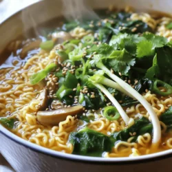 Asian Mushroom Ramen Noodles Tasty and Quick Meal