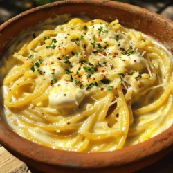 Cheesy Garlic Butter Linguine Rich and Flavorful Dish