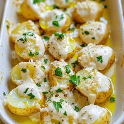 Easy Creamy Garlic Sauce Baby Potatoes Delight