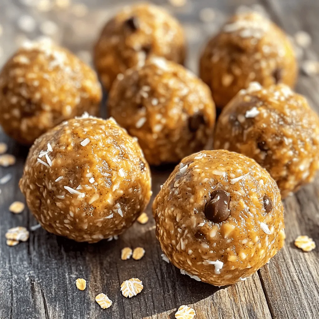 To make these tasty peanut butter protein balls, you need a few main ingredients. Here’s the list: - 1 cup natural peanut butter (choose between creamy or crunchy for texture) - 1 cup rolled oats (whole grain for added fiber) - 1/4 cup honey or maple syrup (for sweetness) - 1/4 cup protein powder (choose vanilla or chocolate flavored for variety) - 1/4 cup mini dark chocolate chips (for a hint of indulgence) - 1/4 cup shredded coconut (unsweetened for a natural sweetness) - 1/4 teaspoon salt (to enhance flavors) - 1 teaspoon vanilla extract (for aromatic depth) These ingredients work together to create a balanced snack. The peanut butter provides healthy fats and protein, while the oats add fiber. The sweetness from honey or maple syrup ties it all together. You can customize these protein balls with optional add-ins. Some great choices include: - Chia seeds (for omega-3 fatty acids) - Flaxseeds (for extra fiber) - Dried fruit (like cranberries or raisins for sweetness) - Nuts (like almonds or walnuts for crunch) - Cinnamon (for a warm spice flavor) Feel free to mix and match. These add-ins boost nutrition and flavor. They also make each batch unique, so you can try something new every time. When choosing your ingredients, quality matters. Look for natural peanut butter without added sugars or oils. Whole rolled oats are best for texture and fiber. For protein powder, select a brand you trust, as the flavor can affect the final taste. If you're using chocolate chips, opt for dark chocolate for a richer taste and more health benefits. Unsweetened coconut is great for adding sweetness without extra sugar. Consider your dietary needs when selecting ingredients to ensure your protein balls meet your health goals. For the full recipe, check out the detailed instructions and enjoy making these delicious snacks! To start, gather your ingredients. You need natural peanut butter, rolled oats, and honey or maple syrup. Also, grab protein powder, mini dark chocolate chips, shredded coconut, salt, and vanilla extract. In a large mixing bowl, add the peanut butter and honey or maple syrup. Mix them well with a spatula until smooth. This step is key for a good texture. Next, add the rolled oats, protein powder, chocolate chips, coconut, salt, and vanilla to the bowl. Stir everything together with a sturdy spoon. Keep mixing until you form a sticky dough. If the dough feels too sticky, wet your hands slightly before shaping. If it's too dry, add a splash of water or more peanut butter. Now, it’s time to form the balls. Use your hands to shape the dough into small balls, about 1 inch wide. If you find the dough sticking to your hands, moisten them again. This will help make the process easier. Place each ball on a parchment-lined baking sheet. This prevents them from sticking as they chill. Once you’ve formed all the balls, put them in the fridge. Chill them for at least 30 minutes. This will help them set and firm up nicely. After chilling, store the protein balls in an airtight container in your fridge. They will stay fresh for about a week. For longer storage, you can freeze them. Just be sure to separate layers with parchment paper to avoid sticking. Enjoy these tasty snacks anytime! Check the Full Recipe for more details. To get the best texture for your peanut butter protein balls, follow a few simple steps. First, choose the right peanut butter. Natural peanut butter works best, as it blends well. If you like crunch, go for crunchy peanut butter. Next, mix your ingredients well. You want the mixture to be sticky but not too wet. If it sticks too much, add a bit more oats. If it's too dry, add a splash of water or more peanut butter. Avoiding common mistakes can make your protein balls perfect. One mistake is not measuring your ingredients accurately. This can change the texture of your balls. Also, don’t skip the chilling step. Chilling helps them firm up. Another mistake is not mixing well. Make sure to mix all ingredients until they are combined. Lastly, don’t rush the forming process. If the mixture is too sticky, take your time to adjust. You can boost the flavor of your peanut butter protein balls with easy tweaks. Try adding spices like cinnamon or nutmeg for warmth. You can also mix in different types of protein powder. Chocolate or vanilla adds a nice twist. For a fun finish, roll your balls in crushed nuts or seeds. This adds texture and flavor. You might also add a pinch of sea salt to enhance the sweetness. Using these tips, your protein balls will be not only tasty but also exciting. Check out the Full Recipe for all the details! {{image_4}} You can easily make vegan peanut butter protein balls. Replace honey with maple syrup or agave nectar. Use a plant-based protein powder for the best results. All other ingredients, like oats and peanut butter, are already vegan. This way, you enjoy the same great taste while sticking to a vegan diet. For those avoiding gluten, rolled oats are often safe. Just check they are labeled gluten-free. If you want to switch things up, try almond flour instead of oats. You can also use sunflower seed butter if you have nut allergies. These swaps keep the protein balls tasty and safe for everyone. Feel free to mix in new flavors to your protein balls. Add cinnamon for warmth or cocoa powder for a chocolate twist. You can also include dried fruit, like cranberries or raisins, for sweetness. If you love crunch, add chopped nuts or seeds. The options are endless, and each variation brings a fun new flavor to enjoy. You can store peanut butter protein balls in an airtight container. Keeping them in the fridge is best to keep them fresh. If you want to avoid them getting too hard, wrap them in plastic wrap first. This extra layer helps maintain their soft texture. Peanut butter protein balls will last about one week in the fridge. If stored properly, they stay tasty and safe to eat. Always check for any changes in smell or texture before enjoying them after a few days. For longer storage, you can freeze the protein balls. Place them in a single layer on a baking sheet. Freeze them for about two hours. Once they are firm, transfer them to a freezer bag. They will stay good for up to three months. To enjoy, just thaw them in the fridge overnight or let them sit at room temperature for a bit. Remember, frozen peanut butter protein balls can be a great on-the-go snack! For the full recipe, refer to the earlier section. Yes, you can use other nut butters. Almond butter, cashew butter, or sunflower seed butter work well. Each nut butter has its unique taste and texture. Almond butter gives a nutty flavor, while sunflower butter is great for nut-free diets. Just keep the same amount as in the recipe. Peanut Butter Protein Balls can fit into a weight loss plan. They offer a good mix of protein, healthy fats, and fiber. These ingredients help keep you full longer. However, portion control is key. Enjoy them as a snack, but watch your serving size. If you lack protein powder, use ground nuts or seeds. You can also use rolled oats to add fiber and some protein. Another option is to mix in Greek yogurt or cottage cheese for added nutrition. Just remember to adjust the other ingredients for balance. To make these protein balls kid-friendly, add fun ingredients. Mini marshmallows or dried fruits add sweetness. You can also swap dark chocolate chips for milk chocolate chips. Let kids help mix and roll the balls. They’ll enjoy the process and the tasty treat. For the full recipe, check out the detailed instructions above. In this guide, we've covered how to make delicious peanut butter protein balls. We explored key ingredients, preparation steps, and tips for the best texture. You learned how to avoid common mistakes and adapt the recipe to fit your diet, like vegan or gluten-free options. These protein balls are not only tasty but also pack a nutritious punch. Enjoy them as a quick snack or a meal boost. With these tips, you can make your perfect peanut butter protein balls at home!