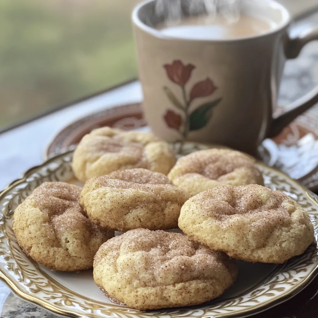 To make Chai Spice Snickerdoodles, you need some key ingredients. Here’s a simple list: - 1 cup unsalted butter, softened - 1 1/2 cups granulated sugar, plus extra for rolling - 2 large eggs, at room temperature - 2 teaspoons pure vanilla extract - 3 cups all-purpose flour, preferably sifted - 2 teaspoons cream of tartar - 1 teaspoon baking soda - 1/2 teaspoon salt - 1 tablespoon ground cinnamon - 1/2 teaspoon ground ginger - 1/4 teaspoon ground cardamom - 1/4 teaspoon ground cloves - 1/4 teaspoon ground black pepper - For rolling: - 1/4 cup granulated sugar - 1 tablespoon ground cinnamon Chai spices give these cookies their warm and cozy flavor. The blend includes cinnamon, ginger, cardamom, cloves, and black pepper. Each spice adds its own unique taste. - Cinnamon adds sweetness and warmth. - Ginger gives a spicy kick. - Cardamom brings a floral note. - Cloves add depth with their rich flavor. - Black pepper offers a surprising twist. Together, they create a comforting chai experience in each bite. You can mix in some fun extras to make your snickerdoodles more special. Here are a few ideas: - Chopped nuts like pecans or walnuts for crunch. - Chocolate chips for a sweet twist. - Dried fruit like cranberries for a fruity touch. Feel free to get creative with these add-ins! Start by gathering all your tools and ingredients. Preheat your oven to 350°F (175°C). Line two baking sheets with parchment paper. This helps the cookies not stick. Make sure your butter is at room temperature. Soft butter mixes better with sugar. In a large bowl, cream the softened butter with 1 1/2 cups of granulated sugar. Use a hand mixer or a stand mixer for this. Beat it until light and fluffy, which takes about 3-4 minutes. Add the eggs one at a time, mixing well after each addition. Stir in 2 teaspoons of pure vanilla extract until it's well combined. Now, in a separate bowl, sift together 3 cups of all-purpose flour, 2 teaspoons of cream of tartar, 1 teaspoon of baking soda, and 1/2 teaspoon of salt. Also, add your chai spices: 1 tablespoon of ground cinnamon, 1/2 teaspoon of ground ginger, 1/4 teaspoon of ground cardamom, 1/4 teaspoon of ground cloves, and 1/4 teaspoon of ground black pepper. Sifting helps mix the spices evenly. Gradually fold the dry mix into the wet mix. Be gentle and mix until just combined. Overmixing can make cookies tough. In a small bowl, mix 1/4 cup of granulated sugar with 1 tablespoon of ground cinnamon for rolling the cookies. Take a tablespoon of dough and roll it into a ball. Then roll each ball in the sugar-cinnamon mixture until it's fully coated. Place your coated dough balls onto the baking sheets, leaving about 2 inches between them. This space allows the cookies to spread while baking. Bake for 10-12 minutes. The edges should be firm, but the centers need to stay soft and puffy. After baking, let the cookies sit on the sheets for 5 minutes. This helps them set. Finally, transfer them to a wire rack to cool completely. Enjoy your delicious Chai Spice Snickerdoodles! For more details, check the Full Recipe. To keep your cookies from spreading too much, chill the dough. After mixing, cover it and place it in the fridge for at least 30 minutes. This helps the butter firm up. When you shape the dough into balls, make them slightly taller than wide. This will also help them hold their shape as they bake. For a soft, chewy cookie, do not overmix the dough. Mix until just combined. Overmixing can lead to tough cookies. Bake until the edges are golden and the centers look soft. They will continue to cook on the baking sheet after you take them out of the oven. This way, they stay moist and delicious. Accurate measurements are key to great cookies. Use a kitchen scale for precise amounts, especially for flour. If you use cups, spoon the flour into the cup and level it off with a knife. Avoid packing it down. Always sift the dry ingredients together. This ensures an even mix and helps the spices distribute well in the dough. For the full recipe, check out the [Full Recipe]. {{image_4}} You can add nuts for a tasty twist. Chopped pecans or walnuts work well. Just mix about a cup of nuts into your dough before baking. This adds crunch and richness. The chai flavors blend nicely with the nuts. It gives your snickerdoodles a new layer of flavor. To make gluten-free snickerdoodles, swap the all-purpose flour with a gluten-free mix. Look for a blend that includes xanthan gum. This helps your cookies hold together. Follow the same instructions in the Full Recipe. You’ll still enjoy that chewy texture and spicy warmth. For a vegan version, replace butter with coconut oil and eggs with flax eggs. To make a flax egg, mix one tablespoon of ground flaxseed with two and a half tablespoons of water. Let it sit for a few minutes until it thickens. Use this in place of each egg. The flavor remains rich and delightful. Your vegan snickerdoodles will still taste amazing! To keep your Chai Spice Snickerdoodles fresh, store them in an airtight container. This helps prevent them from drying out. Place parchment paper between layers if you stack them. Store the container in a cool, dry place. They stay soft for about a week. If you want to enjoy them longer, consider freezing. Freezing is a great way to keep cookies fresh. After baking, let them cool completely. Once cooled, place them in a single layer on a baking sheet. Freeze for about an hour. This helps them keep their shape. After an hour, transfer the cookies to a freezer bag. Remove as much air as possible before sealing. They can last up to three months in the freezer. To enjoy warm cookies again, reheating is key. Preheat your oven to 350°F (175°C). Place the cookies on a baking sheet. Heat them for about 5-7 minutes. This helps restore their soft texture. You can also use a microwave for quick reheating. Heat for about 10-15 seconds. Enjoy your Chai Spice Snickerdoodles fresh and warm! For the full recipe, check out the details above. Snickerdoodles stand out because of their unique flavor and texture. They are soft and chewy, thanks to the cream of tartar in the dough. The cinnamon-sugar coating gives them a sweet and spicy touch. Unlike chocolate chip cookies or oatmeal cookies, snickerdoodles do not have mix-ins. Their simple dough and spiced flavor make them a classic treat that many love. Yes, you can use various spices to create your own chai blend. Traditional chai spices include cinnamon, ginger, cardamom, and cloves. If you prefer, you can add nutmeg or allspice for more depth. Feel free to experiment and find the mix that suits your taste. Just remember to keep the balance so the spices complement each other. To check if your cookies are done, look for firm edges and soft centers. The edges should be slightly golden. You can also gently press the center with your finger. If it springs back, the cookies are ready. Remember, they will continue to cook a bit after you take them out. For the best results, follow the baking time in the Full Recipe. Chai spice snickerdoodles are fun and easy to make. We covered key ingredients, mixing methods, and tips for perfect cookies. I shared variations to suit different diets and stored them for freshness. Remember, this cozy treat can brighten any day. Enjoy baking these snickerdoodles and sharing them with friends and family!