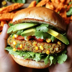 - 1 cup cooked quinoa - 1 can black beans, drained and rinsed - 1/2 cup breadcrumbs (whole wheat or gluten-free) - 1/2 cup corn kernels (fresh or frozen) - 1/4 cup red bell pepper, finely chopped - 1/4 cup onion, finely diced - 2 cloves garlic, minced - 1 teaspoon ground cumin - 1/2 teaspoon smoked paprika - 1 teaspoon salt - 1/2 teaspoon freshly ground black pepper - 1 tablespoon fresh cilantro, chopped (optional) - 1 large egg (or a flax egg for a vegan option) - Olive oil for cooking The main ingredients in these savory quinoa veggie burgers create a tasty meal. Quinoa is not only filling but also packs a protein punch. Black beans add creaminess and fiber. Breadcrumbs help bind everything together, making the patties sturdy. The corn provides a pop of sweetness. Red bell pepper and onion add crunch and flavor. Garlic offers a savory kick. For seasoning, cumin gives warmth, and smoked paprika adds depth. Salt and black pepper enhance all the flavors. You can add fresh cilantro for a hint of brightness if you like. You’ll need an egg or a flax egg to help hold the mix together. Olive oil is used for cooking, giving the patties a nice golden color. With these ingredients, you're ready to make delicious quinoa veggie burgers. Check out the Full Recipe for details! Start by gathering your ingredients. In a large mixing bowl, combine 1 cup of cooked quinoa with 1 can of black beans that you have drained and rinsed. Use a fork to gently mash the black beans. Leave some beans whole for a nice texture. This base gives the burgers a hearty feel. Next, add in the fun stuff! Mix in 1/2 cup of breadcrumbs, 1/2 cup of corn kernels, 1/4 cup of finely chopped red bell pepper, 1/4 cup of diced onion, and 2 cloves of minced garlic. Sprinkle in 1 teaspoon of ground cumin, 1/2 teaspoon of smoked paprika, 1 teaspoon of salt, and 1/2 teaspoon of black pepper. If you like, toss in 1 tablespoon of chopped cilantro for extra flavor. These ingredients bring your veggie burgers to life. If you want a vegan burger, prepare a flax egg. Mix 1 tablespoon of flaxseed meal with 3 tablespoons of water. Let it sit for 5 minutes to thicken. Now, add this flax mixture or a beaten egg to your main bowl. Stir everything well until it’s all mixed together. If the mixture feels too wet, add more breadcrumbs until you get the right consistency. Now comes the fun part! Divide the mixture into equal portions. Shape each portion into a patty, about 4 to 6 depending on your size preference. Heat a skillet over medium heat and drizzle some olive oil in. Once the oil is hot, carefully add the patties. Cook each side for about 4 to 5 minutes until they turn golden brown and crispy. After cooking, let the burgers rest on a plate for a minute before serving. For the full recipe, check out Quinoa Power Veggie Burgers. To get the best texture, use breadcrumbs. They help bind the ingredients. If the mixture feels too wet, add more breadcrumbs. This makes the patties firm. When shaping, press them gently. This helps them hold together while cooking. You can cook these burgers in two ways: skillet or oven. The skillet method gives a nice crispy edge. Heat the skillet over medium heat and add olive oil. Cook each side for 4-5 minutes. If you prefer baking, place them on a tray. Bake at 375°F for about 20 minutes. Flip halfway through for even cooking. When serving, use whole grain buns. Top with creamy avocado, crisp lettuce, and juicy tomato. A dollop of spicy aioli or hummus adds great flavor. For sides, try sweet potato fries or a light salad. These make your meal colorful and tasty. Enjoy the vibrant look and delicious taste of your quinoa veggie burgers! {{image_4}} You can make these quinoa veggie burgers even tastier! Add spices like chili powder or cumin for a kick. These spices bring warmth and depth to each bite. You can also mix in different veggies. Try grated carrots or diced zucchini for added nutrition and color. Peppers add sweetness, while spinach gives a nice green touch. If you are vegan, you can easily adapt this recipe. Use a flax egg instead of a regular egg. Just mix 1 tablespoon of flaxseed meal with 3 tablespoons of water. Let it sit for a few minutes until it thickens. For gluten-free variations, swap regular breadcrumbs for gluten-free ones. You can also use mashed sweet potatoes or ground oats as binders. Get creative with how you serve these burgers! You can make sliders for a fun party snack. Just shape smaller patties and serve them on mini buns. Another option is to serve them in bowls. Top with fresh greens, salsa, and avocado. You can enjoy these burgers in many ways, making them perfect for any meal. [Full Recipe] To keep your cooked quinoa veggie burgers fresh, store them in the fridge. Place the patties in an airtight container. They can last up to three days. When you're ready to eat, reheat them on the stove or in a microwave. For the stove, heat a skillet over medium heat. Add a little oil and cook each side for about three minutes. If using a microwave, place them on a plate and cover with a damp paper towel. Heat for about one minute. For long-term storage, freezing is a great option. You can freeze both cooked and uncooked patties. To freeze cooked patties, let them cool completely first. Then, layer parchment paper between each patty to prevent sticking. Place them in a freezer-safe bag and seal tightly. They can stay frozen for up to three months. For uncooked patties, form them as usual and freeze them in the same way. When you're ready to cook frozen patties, thaw them in the fridge overnight. This makes them easier to cook. If you're in a hurry, you can cook them straight from frozen. Just add a few extra minutes to the cooking time. Cook them until they are golden brown and warm throughout. Enjoy your tasty quinoa veggie burgers any time! [Full Recipe] How can I make these quinoa veggie burgers gluten-free? To make these quinoa veggie burgers gluten-free, use gluten-free breadcrumbs. Check the label to ensure they meet your needs. You can also use oats ground into flour as a binder. Can I substitute other beans for black beans? Yes, you can substitute other beans for black beans. Great options include chickpeas, kidney beans, or pinto beans. Each will add a unique flavor and texture. How do I know when the patties are perfectly cooked? You can tell the patties are cooked when they are golden brown and crispy. A nice crust forms on each side after cooking for about 4-5 minutes. Are quinoa veggie burgers healthy? Quinoa veggie burgers are healthy! They are packed with protein, fiber, and healthy fats. They provide essential nutrients while being low in saturated fats. Can I make these burgers ahead of time? Yes, you can make these burgers ahead of time! Shape the patties and store them in the fridge for a day or freeze them for longer storage. What can I use instead of an egg in veggie burgers? You can use a flax egg as a binder. Mix 1 tablespoon of flaxseed meal with 3 tablespoons of water. Let it sit for five minutes until it thickens. How to keep quinoa veggie burgers from falling apart? To keep the burgers from falling apart, ensure you use enough binder. Adjust breadcrumbs to achieve the right consistency. Can I bake these burgers instead of frying them? Yes, you can bake these burgers! Preheat your oven to 375°F (190°C) and bake for about 20 minutes. Flip them halfway for even cooking. In this post, we covered making tasty quinoa veggie burgers. You learned about the key ingredients, flavors, and how to mix them. I shared tips for perfect texture and cooking, along with fun variations. Store your burgers safely for later. Follow these steps, and you’ll have a delicious meal that fits many diets. Enjoy exploring these recipes and making them your own. Happy cooking!