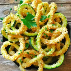 - 2 medium zucchinis (approximately 1 pound) - 1/2 cup freshly grated Parmesan cheese - 1/2 cup almond flour - 1 teaspoon garlic powder - 1 teaspoon onion powder - 1/2 teaspoon smoked paprika - Salt and black pepper to taste - Olive oil spray - Fresh parsley for garnish I love using fresh zucchinis for this recipe. They are healthy and add a nice crunch. The Parmesan cheese gives these fries a rich flavor. Almond flour adds a nutty taste while keeping it gluten-free. Garlic and onion powders enhance the taste, and smoked paprika adds a unique touch. Using salt and pepper helps balance the flavors. A light spray of olive oil ensures the fries crisp up nicely in the air fryer. Finally, a sprinkle of fresh parsley adds color and freshness when serving. Gather all these ingredients for a fun, tasty, and healthy snack. You’ll be amazed at how easy it is to make delicious zoodle fries! Start by spiralizing the zucchinis. A spiralizer makes long, fun zoodles. If you don’t have one, slice the zucchinis into thin fry-shaped pieces. Ribbons also work well. The goal is to create shapes that cook evenly. Salting the zoodles is key. It pulls out extra moisture. Place the zoodles on a clean kitchen towel or paper towels. Sprinkle with salt and let them rest for 10-15 minutes. This step is crucial for crispiness. After resting, squeeze the zoodles gently. This helps remove even more moisture. You want them dry for the best texture. While the zoodles rest, preheat your air fryer. Set it to 375°F (190°C). This temperature is perfect for making the fries crispy without burning. In a bowl, mix the cheese and spices. Combine 1/2 cup of Parmesan, 1/2 cup of almond flour, 1 teaspoon of garlic powder, 1 teaspoon of onion powder, and 1/2 teaspoon of smoked paprika. Add a pinch of salt and black pepper for taste. Mix well until everything blends. Next, add the squeezed zoodles to the cheese mixture. Toss them carefully until they are fully coated. Look for even coverage on every strand. Lightly spray the air fryer basket with olive oil. This helps prevent sticking. Place the coated zoodle fries in a single layer. Avoid overcrowding; it leads to uneven cooking. Cook the fries for 10-12 minutes. Shake the basket halfway through. This helps them cook evenly. They are done when golden and crispy. Remove the zoodle fries and let them cool slightly. Garnish with freshly chopped parsley for color. Serve warm with dipping sauces like marinara or garlic aioli. These flavors enhance the dish and make it even more fun to eat. To make your zoodle fries crunchy, start with moisture removal. After spiralizing your zucchinis, sprinkle them with salt. Let them rest for 10-15 minutes. This draws out water, which helps with crispiness. Next, squeeze the zoodles gently in a clean towel. Remove as much water as you can. This step is key for a crispy bite. A good, even coating is also vital. Mix your Parmesan and almond flour well. Toss the zoodles until they are fully covered. This ensures every fry gets that cheesy crunch. Make your zoodle fries unique by adding spices. Try cayenne for heat or Italian herbs for a twist. You can also use garlic or onion powder for an extra kick. Feel free to incorporate different cheeses. Cheddar or mozzarella can add fun flavors. Just remember to adjust the amounts so your fries stay crispy. Serving your zoodle fries can be fun! Use rustic dishware for a homely touch. Line a basket with parchment paper for a nice look. Sprinkle extra Parmesan on top to impress. For a pop of color, add fresh parsley as a garnish. Pair them with a tasty dipping sauce like marinara or garlic aioli. This not only enhances the look but also adds flavor. Remember, we eat with our eyes first! {{image_4}} You can easily make zoodle fries gluten-free. If you want to switch out almond flour, try using oat flour. Oat flour is simple to make. Just blend rolled oats until they turn into a fine powder. You can also use chickpea flour. This adds protein and a nice nutty flavor. Want to boost your veggie intake? You can mix zoodles with other vegetables. Try adding carrots, bell peppers, or sweet potatoes. These can add color and crunch. To balance flavors, slice veggies thinly. This helps them cook evenly and blend well with the zoodles. If you're dairy-free, you can still enjoy these fries. Use vegan cheese options like nutritional yeast or cashew cheese. They offer a nice cheesy taste without dairy. For a lower fat option, try using part-skim mozzarella or a light cheddar. These still melt well and keep the fries tasty. To keep your zoodle fries fresh, use an airtight container. Glass containers work well. You can also use plastic ones, but make sure they seal tightly. Store them in the refrigerator for up to three days. This way, they stay nice and tasty. To reheat zoodle fries and keep them crispy, use your air fryer. Preheat it to 350°F (175°C) and cook for about 5 minutes. This method makes them warm and crunchy again. You can also use a toaster oven for the same effect. Freezing zoodle fries is easy. Start by allowing them to cool completely. Then, place them on a baking sheet in a single layer. Freeze for about an hour. Once frozen, transfer them to a freezer bag. This method helps to prevent clumping. Zoodle fries can last up to three months in the freezer. Yes, you can use regular potatoes. They will taste different but still be good. Just slice them thinly for fries. Keep in mind that regular potatoes will have more carbs. Zucchini adds a nice crunch and is lower in carbs. You can make zoodles without a spiralizer! Try using a sharp knife. Slice the zucchinis into long strips or thin ribbons. You can also use a box grater to create thin strands. Both methods work well for zoodle fries. Zoodle fries taste great with many dips! Some popular choices include: - Marinara sauce - Garlic aioli - Ranch dressing - Spicy mustard You can even make your own dip for fun. Enjoy experimenting with flavors! In this article, we explored making crispy zoodle fries using fresh zucchini and healthy ingredients. You learned how to prepare the zucchini, remove moisture, and air fry to perfection. I shared tips for customizing flavors and suggested ways to serve and store your fries. Zoodle fries are not just tasty; they fit into many diets. Try them as a fun treat or a healthy side. Get creative and enjoy your cooking journey!