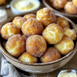 - 1 ¼ cups warm water - 1 packet active dry yeast - 2 tablespoons granulated sugar - 3 ¼ cups all-purpose flour - 1 teaspoon salt - ½ cup baking soda - ½ cup unsalted butter - ¾ cup granulated sugar - 2 teaspoons ground cinnamon To make these pretzel bites, you need the right mix of ingredients. First, warm water kicks off the yeast. It must be about 110°F for best results. The yeast helps the dough rise, so it’s key to use one packet of active dry yeast. Next, you add sugar to the warm water. The sugar feeds the yeast, making it active. This mix should sit for about five minutes until you see bubbles. That means the yeast is ready! For the dough, you need flour and salt. The all-purpose flour gives structure, while the salt adds flavor. You’ll mix this into the yeast mixture to form a soft dough. Then, we use baking soda for boiling. This step gives the pretzel bites their classic taste and texture. For the topping, you’ll melt unsalted butter. This will brush over the pretzel bites before baking. The sweet mix of sugar and cinnamon adds a delicious coating. You’ll use three-quarters of a cup of sugar and two teaspoons of cinnamon for this. Gather these ingredients, and you’re ready for fun in the kitchen! - Combine 1 ¼ cups warm water, 1 packet of active dry yeast, and 2 tablespoons of granulated sugar in a bowl. Stir gently until the sugar dissolves. Let it sit for about 5 minutes. You want it to get frothy. This shows the yeast is alive. - Next, add 3 ¼ cups of all-purpose flour and 1 teaspoon of salt to the mixture. Use your hands or a wooden spoon to mix until a soft dough forms. Transfer the dough to a floured surface. Knead the dough for about 5 minutes. You want it smooth and elastic. - Grease a large bowl with oil or butter. Place the kneaded dough inside and cover it with a damp cloth or plastic wrap. Let it rise in a warm spot until it doubles in size, around 1 hour. - While the dough rises, preheat your oven to 450°F (230°C). This step helps the pretzel bites bake evenly. - After the dough has risen, gently punch it down to release air. Divide it into 8 equal pieces. Roll each piece into a long rope, about 12 inches. Cut each rope into bite-sized pieces, around 1-2 inches long. - In a large pot, bring 8 cups of water to a boil. Stir in ½ cup of baking soda. This mixture gives the pretzel bites a nice flavor and chewy texture. Carefully drop the bites into the boiling solution. Let them cook for about 30 seconds. Use a slotted spoon to remove them and let excess water drip off. - Arrange the boiled pretzel bites on a baking sheet lined with parchment paper. Make sure they have space to grow. Brush each bite with ½ cup of melted unsalted butter. This adds flavor and helps them brown. - In a bowl, mix ¾ cup of granulated sugar and 2 teaspoons of ground cinnamon. Sprinkle this sweet mixture generously over the pretzel bites. - Finally, place the baking sheet in the oven. Bake for 10-12 minutes. Look for a golden brown color and a delightful smell. Once done, allow them to cool a bit before serving. To make the best pretzel bites, start with the yeast. After mixing warm water, yeast, and sugar, let it sit. Look for frothiness. This shows your yeast is alive. If you don’t see bubbles, try again. Kneading is key. Once you mix in the flour and salt, use your hands. Knead the dough for about five minutes. It should feel smooth and elastic. If it’s sticky, sprinkle a little more flour. This helps the dough hold its shape. Boiling is crucial for flavor. The baking soda solution creates that classic pretzel taste. Be sure to use enough water. Bring at least eight cups to a boil, then stir in the baking soda. Careful! Don’t overcook your pretzel bites. Boil them for only about 30 seconds. This gives them the right texture. Use a slotted spoon to remove them quickly and let any excess water drip off. When baking, set your oven to 450°F. This high heat helps them brown nicely. Place the baking sheet in the middle of the oven for even cooking. To check for doneness, look for a golden brown color. The bites should smell great too! If they look pale, give them a few more minutes. Enjoy the process and trust your senses. {{image_4}} You can make your pretzel bites even more special. Try adding cheese for a savory twist. Shredded cheddar or mozzarella works great. You can also mix in herbs. Chopped rosemary or thyme adds a fresh taste. For spice lovers, think about infusing your dough with garlic powder or cayenne. These changes make each bite a new surprise. Dipping sauces enhance the experience. Cream cheese icing is a top choice. It’s sweet and creamy, perfect for these bites. You can also try chocolate sauce or caramel. Both add a rich flavor. For a tangy option, consider mustard or a spicy aioli. These choices let you enjoy your pretzel bites in many ways. If you need gluten-free pretzel bites, you can use almond flour or coconut flour. Mix these with a gluten-free baking blend for the best texture. You may need to add xanthan gum to help bind the dough. Keep the rest of the steps the same. This way, you can enjoy pretzel bites that fit your needs. After making your pretzel bites, let them cool completely. This step keeps them soft. Place them in an airtight container. This will keep them fresh for 2-3 days. You can also wrap them in plastic wrap first for extra protection. To reheat pretzel bites, use your oven for the best results. Preheat your oven to 350°F. Place the bites on a baking sheet and heat them for about 5-10 minutes. This warms them nicely. If you use the microwave, heat them for 15-20 seconds. This method is quick but may make them a bit chewy. You can freeze leftover pretzel bites. First, let them cool fully. Then, place them in a single layer on a baking sheet. Once frozen, transfer them to a freezer bag. Make sure to remove as much air as possible. When you want to eat them, thaw them in the fridge overnight. Reheat them in the oven for the best texture. Bakery-style cinnamon sugar pretzel bites stay fresh for about 2 to 3 days. To keep them tasty, store them in an airtight container at room temperature. Avoid keeping them in the fridge, as this can make them tough. If you want to keep them longer, freeze them. They can last up to 3 months in the freezer. Just remember to thaw them at room temperature when you're ready to enjoy them again. Yes, you can use instant yeast instead of active dry yeast. Instant yeast works faster and does not need to be activated in water. Just mix it with the dry ingredients. Your dough may rise a bit quicker, so keep an eye on it. This can save you some time, but the taste and texture will still be great! You can serve pretzel bites with various dips. Cream cheese icing adds a sweet touch. Chocolate sauce is another great option for a dessert twist. For a savory dip, try cheese sauce or mustard. These pairings can enhance your pretzel bites and make them even more enjoyable. Yes, you can prepare pretzel bites in advance. After boiling and before baking, you can freeze them on a baking sheet. Once frozen, store them in a bag. When you want to bake them, just add a few extra minutes to the baking time. This method saves time and ensures you have warm, fresh pretzel bites ready to go! You now know how to make perfect Bakery-Style Cinnamon Sugar Pretzel Bites. We covered essential ingredients, easy steps, and useful tips. Remember to watch your dough and boiling time. Don’t forget about cool toppings and storage options to enjoy later. These bites can be a tasty treat for any occasion. Whether you share them or keep them for yourself, they are sure to please. Enjoy making your pretzel bites with these simple steps and creative ideas.