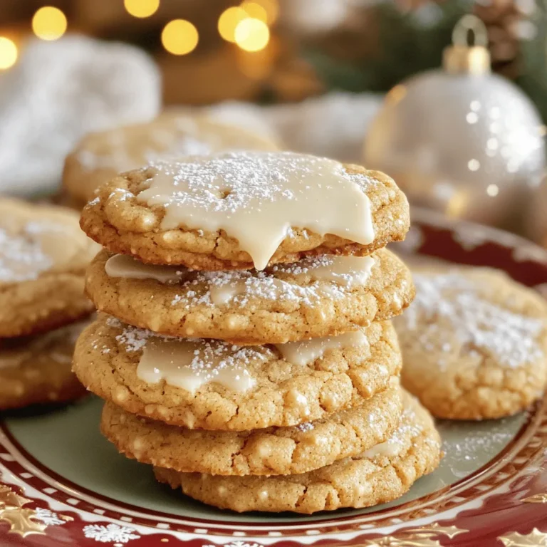 To make Gingerbread Latte Cookies, you need these ingredients: - 2 1/4 cups all-purpose flour - 1 teaspoon baking soda - 1 teaspoon ground ginger - 1 teaspoon ground cinnamon - 1/2 teaspoon ground nutmeg - 1/2 teaspoon ground cloves - 1/2 teaspoon salt - 3/4 cup unsalted butter, softened - 1 cup packed brown sugar - 1/4 cup granulated sugar - 1 large egg - 2 teaspoons pure vanilla extract - 1/4 cup strong brewed coffee, cooled - 1/4 cup unsulfured molasses - Optional: 1 cup white chocolate chips for drizzle You can make some swaps if you need. For the flour, try whole wheat flour for a nutty flavor. If you don’t have brown sugar, you can mix white sugar with a bit of molasses. Use coconut oil instead of butter for a dairy-free option. If you don't drink coffee, substitute it with milk or a coffee substitute. You can also skip the white chocolate drizzle if you prefer a less sweet treat. Select fresh spices for the best flavor. Check the butter to ensure it's unsalted and soft. Fresh molasses adds richness, so avoid old bottles. For coffee, use a strong brew you enjoy drinking. Lastly, always choose pure vanilla extract over imitation for a more natural taste. These small choices make a big impact on your cookies! Before you start, gather all your ingredients and tools. This will make your baking easier. You need flour, spices, sugars, butter, and coffee. Make sure your butter is soft for easy mixing. Preheat your oven to 350°F (175°C) and line your baking sheets with parchment paper. This helps your cookies bake evenly and not stick. 1. Mix Dry Ingredients: In a medium bowl, stir together the flour, baking soda, ginger, cinnamon, nutmeg, cloves, and salt. This mix gives the cookies their warm gingerbread flavor. 2. Cream Butter and Sugars: In a large bowl, use an electric mixer to beat the softened butter, brown sugar, and granulated sugar. Mix until it becomes light and fluffy, about 2-3 minutes. 3. Add Wet Ingredients: Next, add the egg, vanilla, coffee, and molasses. Mix until everything is smooth and well combined. 4. Combine Mixtures: Gradually add the dry mix into the wet mix. Stir just until you see no flour. Avoid overmixing to keep your cookies soft. 5. Shape the Cookies: Use a cookie scoop or tablespoon to drop rounded dough balls on the baking sheets. Space them about 2 inches apart. 6. Bake: Place the sheets in the oven and bake for 10-12 minutes. The edges should be set, and the centers should stay soft. 7. Cool Down: After baking, let the cookies cool on the sheets for 5 minutes. Then, move them to a wire rack to cool completely. 8. Optional Drizzle: If you want, melt white chocolate in the microwave. Drizzle it over the cooled cookies for a sweet finish. Baking at 350°F (175°C) is key for soft cookies. Check them at the 10-minute mark. If the edges are firm, they are ready. Remember, the centers should still be soft; they will firm up as they cool. Enjoy the warm, spicy aroma that fills your kitchen! To bake the best gingerbread latte cookies, follow these simple tips: - Use room temperature butter: This helps create a light and fluffy dough. - Measure flour correctly: Spoon flour into your measuring cup and level it off. Avoid packing it down. - Don’t overmix: Mix until just combined to keep cookies soft and chewy. Here are some common mistakes I see often: - Skipping the parchment paper: This can lead to cookies sticking and uneven baking. - Baking too long: Check your cookies at the lower end of the baking time. They should look set but soft in the middle. - Not cooling properly: Let cookies cool on the baking sheet for a few minutes first. This helps them firm up. Want to take your cookies to the next level? Try these ideas: - Add espresso powder: A teaspoon can boost the coffee flavor. - Mix in spices: A pinch of cardamom or allspice adds warmth and depth. - Use flavored extracts: Almond or hazelnut extracts can add a nice twist. These tips will help you create the perfect gingerbread latte cookies. Enjoy your baking! {{image_4}} You can switch up the spices to create new flavors. Try adding more cinnamon for warmth or increase the ginger for a kick. You can also mix in a teaspoon of pumpkin spice for a fall twist. Adding a splash of almond extract will give a nutty touch. If you love chocolate, fold in some cocoa powder to the dough for a chocolatey gingerbread cookie. To make these cookies gluten-free, use a gluten-free flour blend instead of all-purpose flour. You can also replace the egg with a flaxseed meal. Just mix one tablespoon of flaxseed with three tablespoons of water and let it sit until it thickens. For a vegan option, swap the butter for coconut oil or vegan butter. Use a plant-based milk instead of brewed coffee for the coffee flavor. You can get creative with toppings. Instead of white chocolate drizzle, use dark chocolate for a richer taste. Chopped nuts like pecans or walnuts add crunch. For a fruity twist, consider adding dried cranberries or raisins. You can even sprinkle some coarse sea salt on top for a sweet-salty contrast. These small changes can make your gingerbread latte cookies unique and exciting! After baking, let your cookies cool completely. This helps keep them soft. Store your cookies in an airtight container. You can use a cookie jar or a plastic bag. Keep them at room temperature for the best taste. If you want them to stay soft, add a slice of bread to the container. The bread adds moisture, which keeps your cookies fresh. You can freeze both cookie dough and baked cookies. To freeze the dough, scoop it into balls and place them on a baking sheet. Freeze them for about an hour, then transfer them to a plastic bag. This way, you can bake fresh cookies whenever you want. For baked cookies, let them cool, then wrap them tightly in plastic wrap. Place them in a freezer-safe bag. They will stay fresh for up to three months. Stored at room temperature, these cookies last about a week. If you freeze them, they can last up to three months. Always check for any signs of spoilage before eating. If they smell off or look dry, it’s best to toss them. Enjoy your gingerbread latte cookies fresh or from the freezer for a cozy treat anytime! Yes, you can make gingerbread latte cookies in advance. This makes holiday baking easier. You can prepare the dough and keep it in the fridge. Chill the dough for up to three days. This helps the flavors meld and deepens the taste. When you are ready, just scoop and bake. To make the cookie dough ahead of time, follow the recipe steps until mixing the dry and wet ingredients. After mixing, wrap the dough in plastic wrap. Store it in the fridge for up to three days. For longer storage, freeze the wrapped dough. It can last up to three months in the freezer. Thaw it in the fridge before baking. To keep cookies fresh, store them in an airtight container. Layer parchment paper between the cookies to avoid sticking. Keep the container at room temperature for up to a week. If you want to store them longer, freeze the cookies. Wrap them well in plastic wrap and place them in a freezer bag. This way, you can enjoy these treats anytime! This post covered how to make gingerbread latte cookies from start to finish. We discussed the best ingredients and their swaps. We walked through each baking step, with tips for perfect cookies. Variations for different diets and flavor twists were explored. Finally, I shared tips for storage and freshness. Baking cookies is fun and rewarding. Follow these steps, and you’ll enjoy tasty treats!
