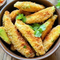 - 2 ripe avocados - 1 cup panko breadcrumbs - ½ cup all-purpose flour - 2 large eggs - ½ teaspoon garlic powder - ½ teaspoon smoked paprika - ¼ teaspoon cayenne pepper (optional) - Salt and pepper Using fresh, ripe avocados makes all the difference. Their creamy texture pairs perfectly with the crispy coating. Panko breadcrumbs add a light crunch that regular breadcrumbs cannot match. Using cooking spray is key. It helps the fries crisp up nicely in the air fryer. Without it, the fries may stick to the basket, making a mess. If you don’t have cooking spray, you can use a brush to apply a thin layer of oil. Just make sure it coats the basket well. You could also use parchment paper, but make sure it fits properly to avoid blocking airflow. Dipping sauces bring out extra flavor. I love spicy mayo for a zesty kick. Just mix mayo with a bit of sriracha for heat. Tangy salsa is another great choice. It adds freshness and pairs well with the avocado. You could also try ranch or guacamole for a fun twist. Experimenting with different dips can make this snack even more exciting! To start, cut each ripe avocado in half. Use a knife to slice around the pit, then twist to separate the halves. Carefully remove the pit with a spoon. Next, slice each half into wedges, keeping the skin on. The skin helps you hold the wedges while coating them. Now, let’s create a three-bowl breading station. In the first bowl, add the all-purpose flour. The second bowl should hold the beaten eggs. For the third bowl, mix the panko breadcrumbs with garlic powder, smoked paprika, cayenne pepper, salt, and pepper. Mix it well to spread the spices evenly. Each layer needs seasoning to boost flavor. Take each avocado wedge and dip it in the flour first. Shake off any extra flour. Next, dip it into the beaten eggs, letting the excess egg drip off. Finally, roll the wedge in the breadcrumb mix. Press gently to help the breadcrumbs stick well. This method keeps clumps at bay. Before cooking, spray the air fryer basket with cooking spray. This step is key to prevent sticking. You want to make sure the fries come out easily and stay crispy during cooking. For the cooking, set the air fryer to 400°F (200°C). Cook the avocado fries for 8-10 minutes. Flip them halfway through. This step ensures even cooking and a golden brown color on all sides. You want that perfect crispiness! After cooking, remove the fries carefully. Allow them to cool for a couple of minutes. Serve them warm for the best taste. For a great look, place them on a wooden board. Garnish with fresh herbs and offer dipping sauces on the side. To get that perfect crisp on your avocado fries, temperature is key. Set your air fryer to 400°F (200°C). This high heat helps create a golden crust while keeping the avocado creamy inside. Panko breadcrumbs are your best friend here. They are lighter and crispier than regular breadcrumbs. Using panko gives you that delightful crunch you crave. Regular breadcrumbs can make them dense and less enjoyable. One big mistake is overcrowding the air fryer basket. If you pack too many fries in, they won’t crisp up. Fry in batches to let hot air circulate around each fry. Also, check your avocados. If they are too ripe, they can become mushy. Adjust the cooking time if your avocados are firm or soft. Softer avocados need less time, while firmer ones may need a bit more. Adding spices can take your avocado fries up a notch. Try mixing in onion powder, chili powder, or even nutritional yeast for a cheesy flavor. You can also marinate the avocado wedges. A quick soak in lime juice adds a zesty kick. Season them with salt and pepper before coating for extra flavor. This step makes each bite a true delight. {{image_4}} For a vegan twist, you can skip the eggs. Instead, use plant-based options like unsweetened almond milk or aquafaba (the liquid from a can of chickpeas). Both work well to help the coating stick. For coatings, try using ground flaxseed mixed with water. This creates a nice binding effect. You could also use chickpea flour mixed with water as a great substitute. Want to spice things up? Add fresh herbs like cilantro or parsley to your breadcrumb mix. You can also try adding a pinch of cumin or onion powder for extra flavor. If you love cheese, sprinkle some nutritional yeast into the breadcrumb mixture. It gives a cheesy taste without dairy. You can even use finely grated vegan cheese for a melty twist. If you don't have an air fryer, don’t worry. You can bake these fries in the oven. Preheat to 425°F (220°C). Place the coated avocado wedges on a baking sheet and bake for about 15-20 minutes. Flip them halfway for even cooking. Deep-frying is another option. Heat oil in a pot to 350°F (175°C). Fry the wedges for about 2-3 minutes until golden brown. This method gives them a great crunch but uses more oil. To keep your avocado fries fresh, store them in the fridge. Place them in an airtight container. This helps to keep moisture away, which can make them soggy. Try to eat them within two days for the best taste. If you want to keep them crispy, put a paper towel in the container. This will absorb extra moisture. When it's time to enjoy your leftover fries, use the air fryer for reheating. Preheat the air fryer to 350°F (175°C). Place the fries in a single layer. Heat them for about 3-5 minutes. This method helps them regain their crispiness. Avoid using a microwave, as it can make them soggy. You want that perfect crunch back! If you want to freeze avocado fries, do it before frying. Slice the avocados and coat them with flour, egg, and panko. Lay them flat on a baking sheet and freeze until solid. Once they are frozen, transfer them to a freezer bag. When you want to fry them, thaw them in the fridge overnight. Then cook them straight in the air fryer. This keeps them tasty and fresh! Yes, you can prep these fries ahead. Slice the avocados and coat them. Place them in a single layer on a baking sheet. Cover with plastic wrap and store in the fridge. They stay fresh for a few hours. Just pop them in the air fryer when you are ready to cook. This method saves time and keeps them tasty. If you don't have panko, use regular breadcrumbs. They work well but won't be quite as crispy. You can also try crushed cornflakes for a different crunch. Ground nuts, like almonds, add flavor too. Just make sure to season them well for best results. Yes, avocado fries are a healthy snack. Avocados are rich in healthy fats, fiber, and vitamins. They help keep your heart healthy and improve digestion. When air-fried, they use less oil than traditional frying. This makes them a lighter option. Enjoy them guilt-free! A ripe avocado feels slightly soft when you press it. The skin should be dark green or almost black. If it’s too hard, it needs more time. If it's very soft or has dark spots, it may be overripe. For the best fries, use avocados that are just ripe. Using frozen avocados isn't ideal for frying. They can become mushy when thawed. If frozen, let them thaw in the fridge. Pat them dry to remove excess moisture. This helps improve texture, but fresh avocados are best for crispiness. If you have to use frozen ones, expect a softer fry. To sum up, we explored making crispy avocado fries. You learned the right ingredients, like ripe avocados and panko breadcrumbs. I shared tips on preparing, coating, and cooking in an air fryer. We also covered fun serving ideas and how to store leftovers. These avocado fries are tasty and easy to make. Enjoy this fun twist on a classic snack!