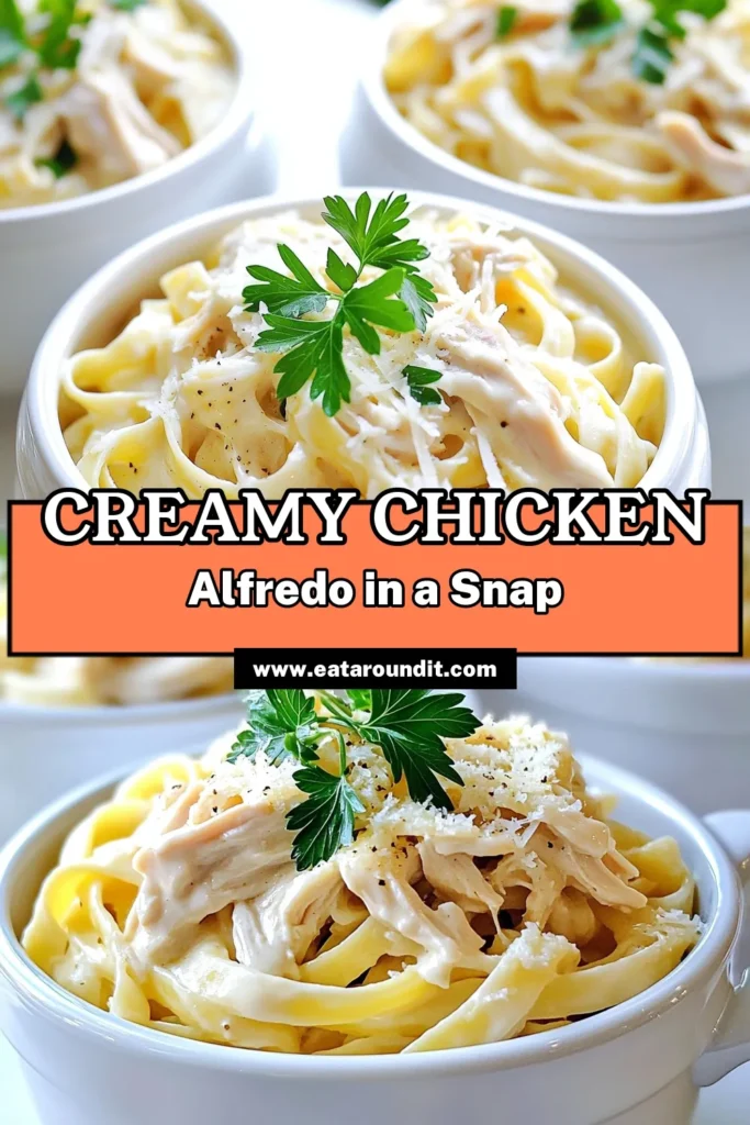Delight in the rich flavors of Slow Cooker Creamy Chicken Alfredo with this easy recipe! Juicy chicken, creamy sauce, and perfectly cooked fettuccine come together effortlessly in your slow cooker. Perfect for busy weeknights, this dish will impress your family and friends. Click through for step-by-step instructions and tips, and elevate your dinner game today! #SlowCookerRecipes #ChickenAlfredo #ComfortFood #EasyCooking