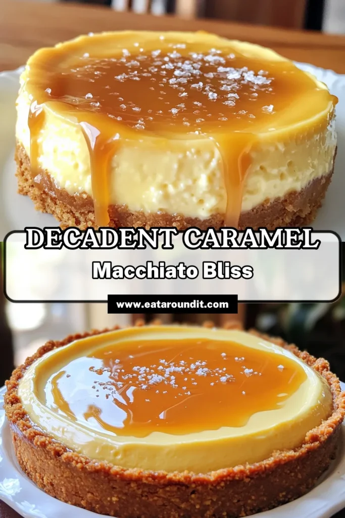 Indulge in the rich flavors of Caramel Macchiato Cheesecake with this mouthwatering recipe! Perfectly creamy and topped with luscious caramel, this dessert combines the goodness of coffee and cheesecake for a sweet treat everyone will love. Ready to impress at your next gathering? Click through to discover the full recipe and make your dessert dreams come true! #CaramelMacchiatoCheesecake #CheesecakeRecipe #DessertLovers #BakingFun