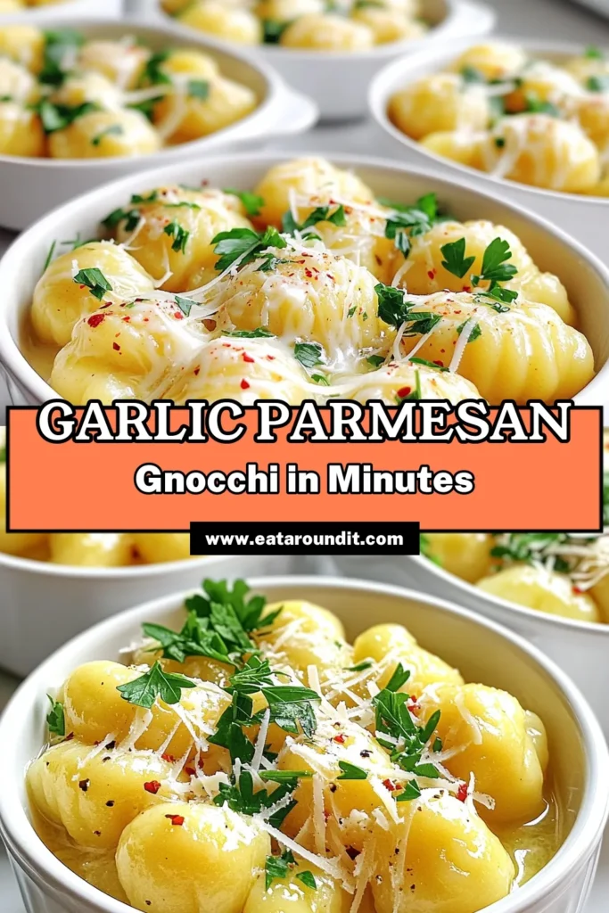 Discover how to make delicious Minute Garlic Parmesan Gnocchi in just 15 minutes! With simple ingredients like butter, garlic, and Parmesan, this dish is perfect for a quick weeknight dinner or a cozy meal at home. Toss in some red pepper flakes for an extra kick! Click through to explore the full recipe and create this mouthwatering dish tonight. Don’t miss out! #GarlicParmesanGnocchi #EasyRecipes #QuickMeals #ComfortFood