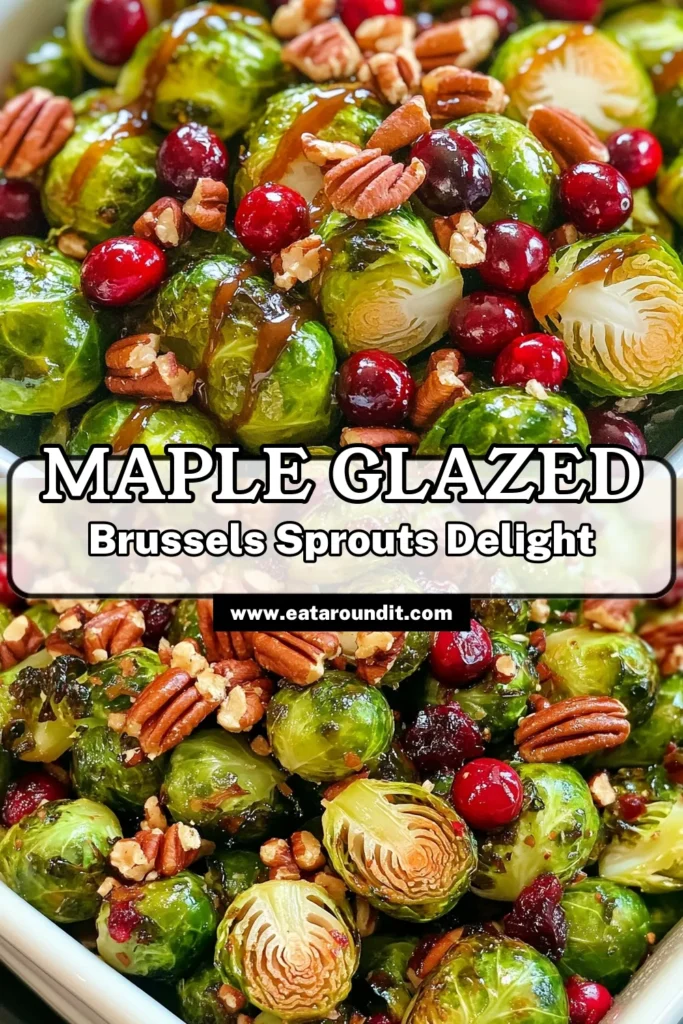 Impress your guests with these Maple Glazed Brussels Sprouts with Cranberries! This deliciously easy recipe combines roasted Brussels sprouts, a sweet maple glaze, and a hint of tart cranberries for a perfect side dish. Ready in just 35 minutes, it's a must-try for your next gathering or holiday feast. Discover how to make this irresistible dish and delight your taste buds. Click to explore the full recipe! #BrusselsSprouts #MapleRecipe #HealthyEating #HolidayCooking