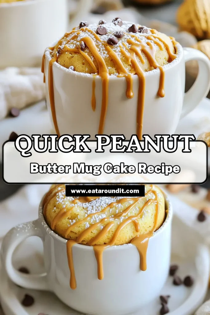 Indulge your sweet tooth in just five minutes with this delicious Five Minute Peanut Butter Mug Cake! This quick and easy recipe combines simple ingredients like creamy peanut butter, flour, and milk to create a delectable dessert that’s ready in a flash. Perfect for an instant treat, this mug cake is so easy you’ll want to make it again and again. Click to explore the full recipe and experience the joy of homemade goodness! #MugCake #PeanutButter #QuickDesserts #EasyRecipes