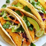 - 1 lb white fish fillets (such as cod or tilapia) - 1 cup all-purpose flour - 1 cup panko breadcrumbs - 1 teaspoon paprika - 1 teaspoon garlic powder - 1 teaspoon onion powder - 1/2 teaspoon cayenne pepper (adjust based on your spice preference) - Salt and black pepper to taste - 2 large eggs - 2 tablespoons milk The main ingredients set the stage for crunchy and tasty tacos. I love using white fish like cod or tilapia because they are mild. They let the spices shine through. Panko breadcrumbs give the fish a crispy texture that is hard to beat. The flour helps the coating stick. - 1 cup shredded cabbage (green or purple for a colorful twist) - 1 ripe avocado, sliced into thin wedges - 1/2 cup fresh cilantro, roughly chopped - 8 small corn tortillas Fresh ingredients add life to the tacos. Shredded cabbage brings crunch and color. Avocado adds creaminess that balances the fish. Cilantro gives a fresh taste that brightens everything up. Corn tortillas are soft and warm, holding all the flavors together. - Salsa or sauce for serving - Lime wedges for garnish Optional ingredients can elevate your tacos. Salsa or sauce can add more flavor. Lime wedges for squeezing on top give a zesty kick. These simple add-ons make your meal even better. Start by cutting the fish fillets into strips. Aim for pieces about 1 inch wide. Next, use paper towels to dry the fish. This step is key for getting that crispy texture. Once dry, season the fish with salt and black pepper. This adds flavor and enhances the dish. Set up your breading station with three shallow bowls. In the first bowl, mix 1 cup of all-purpose flour with 1 teaspoon of paprika, 1 teaspoon of garlic powder, 1 teaspoon of onion powder, and 1/2 teaspoon of cayenne pepper. Adjust the cayenne to fit your spice level. In the second bowl, whisk together 2 large eggs and 2 tablespoons of milk until smooth. The third bowl should hold 1 cup of panko breadcrumbs, ready for coating. Now it's time to bread the fish. Take a fish strip and dredge it in the seasoned flour. Make sure to coat it evenly. Then, dip the floured strip into the egg mixture, allowing any extra to drip back into the bowl. Finally, coat the fish strip with panko breadcrumbs. Press gently to ensure they stick well. Preheat your air fryer to 400°F (200°C). Arrange the breaded fish strips in a single layer in the basket. Cook in batches if needed to avoid crowding. Lightly spray the fish with cooking oil for extra crispiness. Air fry for 8-10 minutes. Flip the fish halfway through for even cooking. They should turn golden brown and be cooked through. While the fish cooks, warm the corn tortillas. You can do this by placing them in a skillet over medium heat for about 30 seconds on each side. For a quicker option, wrap them in foil and place them in a warm oven. Once the fish is crispy, take 2-3 strips of fish and place them in each warmed tortilla. Top with shredded cabbage, avocado slices, and fresh cilantro. For a zesty kick, squeeze lime juice over the tacos. Feel free to add your favorite salsa or sauce on top or on the side. For a nice presentation, arrange the tacos on a large platter. Garnish with extra lime wedges and cilantro sprigs. This adds color and invites everyone to dig in! To make your fish crispy, start by drying the fish fillets well. Moisture can ruin the crispiness. Use paper towels to pat them dry. This simple step makes a big difference. Next, spray the fish lightly with cooking oil. This adds extra crunch and helps the breading stick better. Spice up your fish tacos with extra flavors. Try adding cumin or chili powder to the flour mix. These spices add depth to the fish. You can also experiment with toppings. A drizzle of creamy sauce or a zesty salsa adds a nice kick. Fresh toppings like diced tomatoes or jalapeños can also enhance your tacos. When cooking, avoid overcrowding the air fryer. If you place too much fish in at once, it won’t cook evenly. Cook in batches to ensure each piece gets hot air. This results in a better texture. Keep track of your timing. Fish usually cooks in about 8 to 10 minutes. Flipping halfway helps achieve an even golden brown. {{image_4}} You can use many types of fish for your tacos. Cod and tilapia are great, but you can also try halibut or mahi-mahi. Each fish has a unique taste and texture. For thicker fish, increase cooking time by 2-3 minutes. Thin cuts cook faster, so keep an eye on them. While corn tortillas are classic, flour tortillas work well too. They can be soft and chewy, adding a different taste. If you're watching carbs, try serving the fish over lettuce instead. This keeps your meal light and fresh. Toppings can change your fish tacos a lot. Instead of cabbage, use diced tomatoes or radishes for crunch. You can also add sliced jalapeños for heat. Different salsas or sauces, like mango salsa or chipotle mayo, can add new flavors. Mix and match to find your favorite combo! To keep your crispy fish fresh, store it in the fridge. Place the fish in an airtight container. This helps keep moisture out. Crispy fish can last for about 1 to 2 days in the fridge. After that, its texture may change, and it won't be as tasty. When you want to enjoy leftover fish, reheat it carefully. Use the air fryer to keep the crispiness. Preheat the air fryer to 350°F (175°C). Place the fish in the basket for about 5 minutes. Check to make sure it is heated all the way through. You can also use an oven, but the air fryer works best for crispiness. If you can't eat all the fish, freeze it for later. Place the cooked fish strips in a single layer on a baking sheet. Freeze them for about an hour, then transfer them to a freezer bag. This helps keep them from sticking together. When you're ready to eat, thaw the fish in the fridge overnight. Reheat it using the air fryer for the best results. Yes, you can use frozen fish fillets. For best results, thaw the fish first. Place the fillets in the fridge overnight or run them under cold water for about 30 minutes. Pat them dry with paper towels before seasoning. This helps to keep the fish crispy when cooked. The best air fryer temperature for fish tacos is 400°F (200°C). This high heat cooks the fish quickly while making the coating crispy. Preheating your air fryer ensures even cooking. Always check the fish's internal temperature. It should reach 145°F (63°C) when done. To make fish tacos spicy, add more cayenne pepper to the breading mix. You can also use spicy salsa or hot sauce as a topping. For an extra kick, slice jalapeños and add them to your tacos. Adjust the spice level to match your taste. Yes, you can prepare fish tacos ahead of time. Cook the fish and store it in an airtight container in the fridge. Warm it in the air fryer before serving. You can also prepare the toppings, like cabbage and avocado, in advance. Just keep them fresh until ready to use. Great sides for fish tacos include: - Mexican rice - Black beans - Chips with salsa - Corn salad - Grilled veggies These sides add flavor and color to your meal, making it even more enjoyable. Fish tacos are fun and tasty to make. You learned about important ingredients like fish, tortillas, and toppings. I shared step-by-step instructions for preparing, cooking, and serving them. Tips for crispy fish and storage info can help you enjoy them later. Don't forget the many variations to make these tacos your own. Now, gather your ingredients and start cooking. Enjoy your delicious fish tacos!