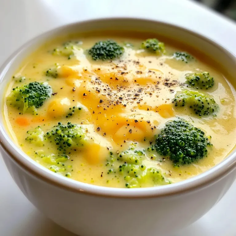 - 4 cups fresh broccoli florets - 1 medium onion, diced - 1 cup carrots, diced - 3 cloves garlic, finely minced - 2 cups sharp cheddar cheese, freshly grated - 1 cup heavy cream - 4 cups vegetable broth - 1 teaspoon mustard powder - 1 teaspoon onion powder - Salt and black pepper - 2 tablespoons olive oil Gathering the right ingredients makes cooking fun. Fresh broccoli, with its bright green color, brings life to the soup. I love using a medium onion for sweetness and depth. Diced carrots add a lovely pop of orange and a hint of sweetness. Garlic is a must for flavor. Next, we have the star of the dish: sharp cheddar cheese. It melts beautifully and gives the soup that creamy richness. Heavy cream adds a silky finish, making every spoonful comforting. For the broth, I like vegetable broth. It keeps the soup light and allows the flavors to shine. The mustard and onion powders enhance the taste without needing fresh herbs. Lastly, a pinch of salt and black pepper rounds out the flavor profile. Don't forget the olive oil! It helps sauté the onions and garlic, creating a delicious base for the soup. With these ingredients, you're ready to create a cozy bowl of Instant Pot Creamy Broccoli Cheddar Soup. First, you need to select the sauté mode on your Instant Pot. Pour in two tablespoons of olive oil and let it heat for a moment. When the oil shimmers, add one medium diced onion. Sauté the onion for about three to four minutes. You want it to soften and turn clear. Next, add three finely minced cloves of garlic. Cook for another minute, stirring often to avoid burning. Now it's time to toss in the diced carrots and four cups of fresh broccoli florets. Mix the veggies well with the onions and garlic. This helps all the flavors blend together. Carefully pour in four cups of vegetable broth. Then, add one teaspoon of mustard powder, one teaspoon of onion powder, and a good pinch of salt and black pepper. Stir everything to make sure the flavors spread evenly. Seal the Instant Pot lid tightly. Ensure the steam vent is closed. Set your Instant Pot to cook on high pressure for five minutes. This short time will make the veggies tender without losing their bright color. After the timer goes off, carefully perform a quick release of steam. This step prevents overcooking the vegetables. Once the steam is gone, open the lid and stir the soup. To make it creamy, use an immersion blender. Blend until the soup is smooth. If you don’t have an immersion blender, transfer the soup in small batches to a regular blender. Be careful with hot soup! After blending, return the soup to the pot if needed. Stir in one cup of heavy cream and two cups of freshly grated sharp cheddar cheese. Mix until the cheese is melted. Taste the soup and add more salt or pepper if you want. Ladle the warm soup into bowls. For a nice touch, sprinkle extra cheddar cheese on top. You can also add a dash of black pepper for flavor. Serve the soup in rustic bowls and consider adding a drizzle of heavy cream on top for a fancy look. Pair it with crusty bread for dipping. Enjoy your creamy soup! To make your soup stand out, adjust the seasoning. Taste as you go. If it needs more salt or pepper, add a pinch. You can also add herbs like thyme or parsley for extra flavor. A squeeze of lemon at the end brightens the taste. For a smooth soup, blend it well. Use an immersion blender for ease. If you want it thicker, add more cheese or reduce the broth. To thin it, mix in a little more broth or cream. Find the balance that you enjoy best. If you make a larger batch, add a few extra minutes to the cooking time. For smaller portions, you may reduce it by a minute or two. Instant Pot models may vary, so know yours well. Always check if the soup is hot and cooked through before serving. {{image_4}} You can change the cheese in this soup. Gouda or mozzarella work great too. Each cheese gives a unique flavor. If you want a bolder taste, try a sharp cheddar. You can also switch the broth. Use chicken broth for a richer taste. This swap adds more depth to your soup. Want a dairy-free version? Use coconut milk instead of cream. You can also add nutritional yeast for cheesy flavor. For a vegan option, skip the cheese and cream. You can make it low-carb too. Use cauliflower instead of broccoli for a twist. Gluten-free? This recipe is already gluten-free as written! Boost the nutrition by adding proteins. Cooked chicken or white beans fit well. They add a nice texture and protein. You can also add more veggies. Spinach or peas add color and nutrients. Toss them in during the blending step. This adds flavor and makes your soup even healthier. After making your creamy broccoli cheddar soup, let it cool down a bit. Then, store the leftovers in the fridge. Use airtight containers to keep the soup fresh. Glass or plastic containers work well. Make sure to leave some space at the top. This allows for the soup to expand if it freezes later. To freeze the soup, let it cool completely first. Pour the soup into freezer bags or containers. Be sure to label them with the date. When you want to eat it again, thaw the soup in the fridge overnight. To reheat, warm it on the stove over low heat. Stir often to prevent sticking. You can also use a microwave, but stir every minute for even heating. The soup lasts about three to four days in the fridge. If you freeze it, it can last up to three months. Always check for signs of spoilage. If the soup smells sour or if you see mold, throw it away. Better safe than sorry! To make this soup from scratch, follow these steps: 1. Sauté the onion in olive oil until soft. 2. Add garlic and cook for one more minute. 3. Mix in diced carrots and broccoli florets. 4. Pour in vegetable broth and add seasonings. 5. Seal the Instant Pot and cook on high pressure for five minutes. 6. Release the steam quickly to avoid overcooking. 7. Blend the soup until smooth. 8. Stir in heavy cream and cheese until melted. 9. Serve hot with extra cheese on top. This method gives you a creamy, rich soup in about 30 minutes. Yes, you can use frozen broccoli. It saves time and still tastes great. However, frozen broccoli may break down more in the soup, making it less chunky. Adjust the cooking time to about two to three minutes for the best texture. To add heat, consider these options: - Add red pepper flakes when sautéing. - Stir in diced jalapeños or hot sauce. - Use pepper jack cheese instead of cheddar. These additions elevate the flavor and kick up the spice level. Here are some tasty pairings: - Crusty bread for dipping. - A fresh green salad for balance. - Grilled cheese sandwiches for extra comfort. These sides enhance your meal and make it heartier. This article covered how to make creamy broccoli cheddar soup in an Instant Pot. You learned about the key ingredients, step-by-step cooking methods, and helpful tips for flavor and texture. I also shared ideas for variations to fit different diets and nutritional needs. Finally, proper storage tips were provided to keep your soup fresh. With all this knowledge, you’re ready to create a delicious meal that your family will love. Enjoy experimenting and finding your perfect soup!