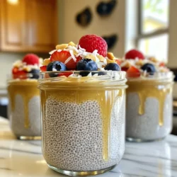 - 1/2 cup chia seeds - 2 cups almond milk (or your preferred milk) - 1/4 cup pure maple syrup - 1 teaspoon pure vanilla extract - A pinch of sea salt Chia seeds are tiny powerhouses. They swell up and create a thick pudding. They also pack a punch of fiber, protein, and omega-3 fatty acids. Almond milk is a great base for this pudding. It adds creaminess and flavor without dairy. You can use any milk you love, like oat or coconut milk. Maple syrup gives this pudding its sweet touch. Make sure to choose pure maple syrup for the best taste. The vanilla extract adds warmth and depth. Finally, a pinch of sea salt enhances all the flavors. - Fresh berries (strawberries, blueberries, raspberries) - Shredded coconut - Chopped nuts Toppings make this pudding even more fun. Fresh berries bring color and brightness. Strawberries, blueberries, and raspberries are all great choices. Shredded coconut adds a nice chew and sweetness. Chopped nuts give a crunchy texture. You can mix and match toppings to find your favorite combo. - Combining Chia Seeds and Milk Start by grabbing a medium mixing bowl. Pour in 1/2 cup of chia seeds. Then, add 2 cups of almond milk, or any milk you prefer. Whisk the mixture well. It’s important to break up any clumps. You want the chia seeds evenly mixed into the milk. - Adding Sweeteners and Salt Next, add 1/4 cup of pure maple syrup to the bowl. This gives the pudding a sweet flavor. Then, pour in 1 teaspoon of pure vanilla extract. Don’t forget to add a pinch of sea salt. Stir everything together until it’s smooth and well combined. - Covering and Refrigerating Now, cover the bowl tightly with plastic wrap or a lid. This keeps the mixture fresh. Place it in the refrigerator. - Recommended Cooling Time Let the mixture chill for at least 4 hours. For the best texture, leave it overnight. The chia seeds will soak up the liquid and create a creamy pudding-like consistency. - Stirring Before Serving When you’re ready to serve, take the pudding out of the fridge. Give it a gentle stir. This helps mix any seeds that settled at the bottom. - Presentation Tips Scoop the pudding into individual bowls or jars. For a pretty look, layer the pudding with fresh berries. Use strawberries, blueberries, or raspberries. You can also sprinkle some shredded coconut or chopped nuts on top for extra flavor and crunch. Importance of Whisking Whisking is key to a smooth pudding. When you mix the chia seeds with almond milk, whisk well. This helps break up clumps and spreads the seeds evenly. A good mix ensures the pudding has a nice texture. If you skip this step, you may end up with lumps. Adjusting Sweetness Taste is personal, so adjust the sweetness to your liking. If you want it sweeter, add more maple syrup. Start with a little, then mix and taste. You can always add more, but it’s hard to fix if it’s too sweet. Remember, the flavors blend more as it chills. Pairing with Fruits Fresh fruits make this pudding pop! Berries like strawberries, blueberries, or raspberries add color and flavor. Slice the fruit and place it on top just before serving. You can also mix them in for a fruity surprise. Incorporating Other Toppings Get creative with toppings! Shredded coconut can add a nice texture. Chopped nuts bring a crunch that contrasts well with the creamy pudding. Try different combinations to find your favorite mix. Each topping can change the taste and make it even more fun! {{image_4}} You can easily change the flavor of your maple vanilla chia seed pudding. One tasty twist is adding cocoa powder. This gives a rich chocolate flavor. Start with 2 tablespoons of cocoa powder. Mix it in with the chia seeds and milk. This adds a fun surprise to your pudding. You can also try using different sweeteners. If you want less sugar, use stevia or agave syrup. Honey works well too. Each sweetener gives a unique taste. Adjust the amount to fit your taste. This way, you can enjoy your pudding just how you like it. This pudding is great for many diets. If you need dairy-free options, almond milk is perfect. You can also use oat milk or coconut milk. These options keep the pudding creamy and tasty. For nut-free alternatives, try rice milk or soy milk. Both are excellent choices. They keep the pudding smooth without nuts. You can enjoy this treat without any worries. To keep your maple vanilla chia seed pudding fresh, store it in the fridge. Use an airtight container to prevent odors from other foods. Glass jars or plastic containers work well. If you have leftovers, make sure to seal them tight. For the best taste and texture, enjoy your pudding within 4 to 5 days. After this time, the pudding may lose its creamy consistency. Check for signs of spoilage, such as an off smell or a change in texture. If the pudding appears watery or has clumps, it’s best to discard it. Enjoying this treat fresh will ensure you get the most flavor and nutrition from it. Chia seeds are tiny but packed with nutrients. They are high in fiber, which helps digestion. Each serving offers protein and healthy fats, too. Omega-3 fatty acids in chia seeds support heart health. They can keep you feeling full longer, which helps with weight control. Plus, they are rich in antioxidants, fighting free radicals in the body. Eating chia seeds can boost your overall health and energy levels. Yes, you can use any milk you like! Almond milk is my favorite, but oat, soy, or coconut milk work well too. Each type of milk adds its unique flavor. If you prefer dairy, whole or skim milk is also fine. Just make sure to adjust the sweetness if the milk is sweetened. This recipe remains delicious no matter what milk you choose. You can keep the pudding in the fridge for up to five days. It stays fresh and tasty when stored in an airtight container. Just remember to stir it before serving to mix any settled chia seeds. If you notice any odd smells or changes in texture, it’s best to toss it out. Enjoying your pudding within a few days ensures the best taste and quality. Absolutely! This recipe is naturally vegan if you use plant-based milk. The main ingredients, chia seeds, maple syrup, and vanilla extract, are all vegan-friendly. You can top it with fruits, coconut, or nuts for extra flavor and texture. This pudding is a great option for anyone following a vegan diet. It's simple, healthy, and delicious! You can create a delicious chia seed pudding with just a few simple steps. We covered the key ingredients like chia seeds, almond milk, and sweeteners. You learned how to mix, chill, and serve it beautifully. I shared tips for perfecting flavors and ways to store your pudding for later enjoyment. Remember, chia seeds offer many health benefits, and you can easily make this recipe vegan. Enjoy experimenting with different toppings and flavors. Your creative touch makes it special! The fun starts in your kitchen, so dive in and enjoy your pudding!