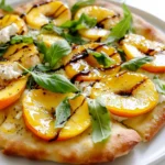 To make this tasty Peach Burrata Flatbread, you need a few key items: - 1 piece of store-bought or homemade flatbread - 2 ripe peaches, sliced into thin wedges - 8 oz burrata cheese, torn into pieces - 1 cup fresh arugula - 2 tablespoons honey - 1 tablespoon balsamic glaze - 2 tablespoons extra virgin olive oil - Salt and freshly cracked black pepper, to taste - Fresh basil leaves, for garnish These ingredients come together to create a delightful mix of flavors and textures. The peaches add sweetness, while burrata gives a creamy touch. Using high-quality ingredients makes a big difference. Choose ripe peaches for the best sweetness. Look for burrata that is fresh and creamy. The olive oil should be extra virgin for rich flavor. Fresh arugula adds a peppery bite, so buy it close to the use date. Quality ingredients make your flatbread sing! You can dress up your flatbread in fun ways. Here are some options: - Toasted pine nuts for crunch - A sprinkle of red pepper flakes for heat - Thinly sliced prosciutto for a savory touch - A drizzle of lemon juice for brightness Feel free to mix and match these garnishes. They can add extra flavor and fun to your meal! Start by preheating your oven to 400°F (200°C). This step helps the flatbread crisp up nicely. Take a piece of flatbread and place it on a baking sheet. Drizzle one tablespoon of extra virgin olive oil evenly over the flatbread's surface. This adds flavor and helps it brown. Bake for about 5-7 minutes. Look for a light brown color and crispy edges. This is when the flatbread is ready. While the flatbread bakes, it’s time to prepare the peaches. Slice two ripe peaches into thin wedges. Heat a skillet over medium heat. Add the peach slices to the skillet along with a drizzle of honey. Sauté the peaches for 3-4 minutes. Stir gently until they soften and get a warm, caramelized look. Remove the skillet from heat once done. The sweet smell will fill your kitchen. Now, take the baked flatbread out of the oven and let it cool for a minute. This makes it easier to handle. Tear the burrata cheese into bite-sized pieces. Evenly spread the cheese over the flatbread. Next, add the sautéed peaches on top. Follow this with a generous handful of fresh arugula. Drizzle balsamic glaze over everything for added flavor. Season with salt and freshly cracked black pepper to taste. Finish by garnishing with fresh basil leaves. Use a sharp knife or pizza cutter to slice the flatbread. Serve it warm and enjoy the mix of creamy burrata, sweet peaches, and peppery arugula. To get a crispy flatbread, start with a hot oven. Preheat it to 400°F (200°C). This heat helps the flatbread crisp up fast. Next, drizzle a tablespoon of olive oil on the flatbread. This adds flavor and helps it brown. Bake it for 5-7 minutes. Watch for a light brown color around the edges. That’s how you know it’s ready. If you want extra crunch, use a pizza stone. It holds heat well and cooks flatbread evenly. To boost the flavor of your Peach Burrata Flatbread, try using ripe peaches. The sweeter, the better! Sauté them with honey for a caramel touch. You can also add a sprinkle of fresh herbs, like thyme or mint. They add a fresh taste that pairs well with the peaches. For a savory kick, consider adding thin slices of prosciutto. It brings a nice saltiness to balance the sweetness. Lastly, don’t skip the balsamic glaze. It adds a rich, tangy finish that makes every bite pop. Burrata cheese is delicate, so handle it with care. Use your hands to tear it into pieces. This keeps the creamy inside intact. When placing it on the flatbread, do it gently. If it’s too cold, let it sit out for a few minutes. This brings out its creamy texture and flavor. Remember, burrata works best when it’s fresh. Use it right away for the best taste. If you have leftovers, store them in water to keep them fresh longer. {{image_4}} If you can't find flatbread, don't worry! You can use pita bread or naan instead. Both will give you a nice base. You can even try a gluten-free wrap if needed. Just remember to adjust the baking time. A thinner bread may bake faster. Peaches are sweet and juicy, but many fruits work well here. In summer, try ripe figs or nectarines. In fall, apples or pears can add a nice crunch. In winter, you can use roasted citrus for a fresh twist. Each fruit brings its own flavor to the flatbread. To make a vegan flatbread, swap the burrata for a dairy-free cheese. Cashew cheese or a store-bought vegan cream cheese works great. You can also try avocado slices for a creamy texture. Use maple syrup instead of honey to keep it plant-based. This way, everyone can enjoy this tasty dish! Store leftover Peach Burrata Flatbread in an airtight container. This keeps it fresh. Make sure to let it cool to room temperature before sealing. You can keep it in the fridge for up to three days. If you want to enjoy it later, wrap it tightly in plastic wrap. This will help it stay tasty. To reheat, preheat your oven to 350°F (175°C). Place the flatbread on a baking sheet. Heat for about 5-10 minutes. This will make it warm and crispy again. You can also use a toaster oven for this. If you want it quick, a microwave works too, but it may not stay crispy. You can freeze Peach Burrata Flatbread for longer storage. Wrap each piece in plastic wrap. Then place them in a freezer-safe bag. This will help to prevent freezer burn. When you are ready to eat, thaw in the fridge overnight. Reheat in the oven as mentioned above. Enjoy your flatbread just as delicious as when it was fresh! Yes, you can swap burrata for other cheeses. Try mozzarella or ricotta for a similar taste. These cheeses will still give you that creamy texture. If you want a stronger flavor, goat cheese also works well. Each option will change the dish a bit, but they will all taste great. You can mix and match toppings to suit your taste. Here are some ideas: - Prosciutto for a salty kick - Feta cheese for a tangy flavor - Grilled vegetables for extra crunch - Nuts like walnuts or pine nuts for texture - Honey or hot honey for a sweet twist Feel free to get creative. Each topping adds a new layer of flavor. The total time for this dish is about 20 minutes. You will spend around 10 minutes prepping the ingredients. Baking the flatbread takes another 5-7 minutes. This quick time makes it perfect for a tasty snack or a light meal. Yes, this dish is great for meal prep! You can prepare the flatbread and toppings ahead of time. Just store them separately. Assemble and bake when you're ready to eat. This way, you can enjoy fresh flatbread even on busy days. Peach burrata flatbread is a tasty dish you can easily make. We covered essential ingredients and how to prepare the base and peaches just right. With tips for crispiness and flavor boosts, you will impress anyone. Remember, variations let you adapt this dish to your taste. Store and reheat leftovers so nothing goes to waste. Enjoy creating this fun meal that brings joy to your table.