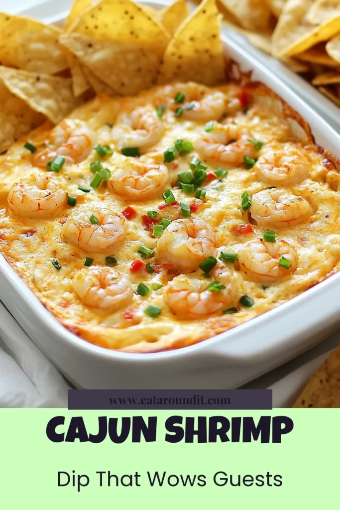 Indulge in this creamy Cajun shrimp dip recipe that's perfect for your next gathering! This baked shrimp dip combines savory shrimp, rich cream cheese, and zesty Cajun seasoning for a flavor explosion. Serve this appetizer dip with shrimp alongside tortilla chips or sliced baguette for a crowd-pleasing treat. Don't miss out on this delicious Cajun seafood dip that everyone will love! Save this recipe now! #CajunShrimpDip #CreamyShrimpDip #BakedShrimpDip #SeafoodAppetizer