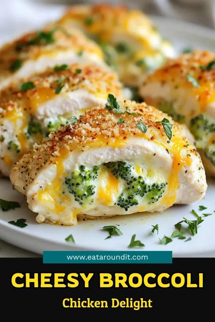 Savor the deliciousness of Broccoli Cheddar Stuffed Chicken, a nutritious and flavorful dish that your family will love. This stuffed chicken breast recipe features a creamy broccoli cheese filling that's both satisfying and healthy. Bake the chicken with cheese for a delightful, crunchy texture and an eye-catching presentation. Perfect for weeknight dinners, this recipe is easy to follow. Try it today! #StuffedChicken #HealthyRecipes #ChickenDinner #BroccoliCheddar
