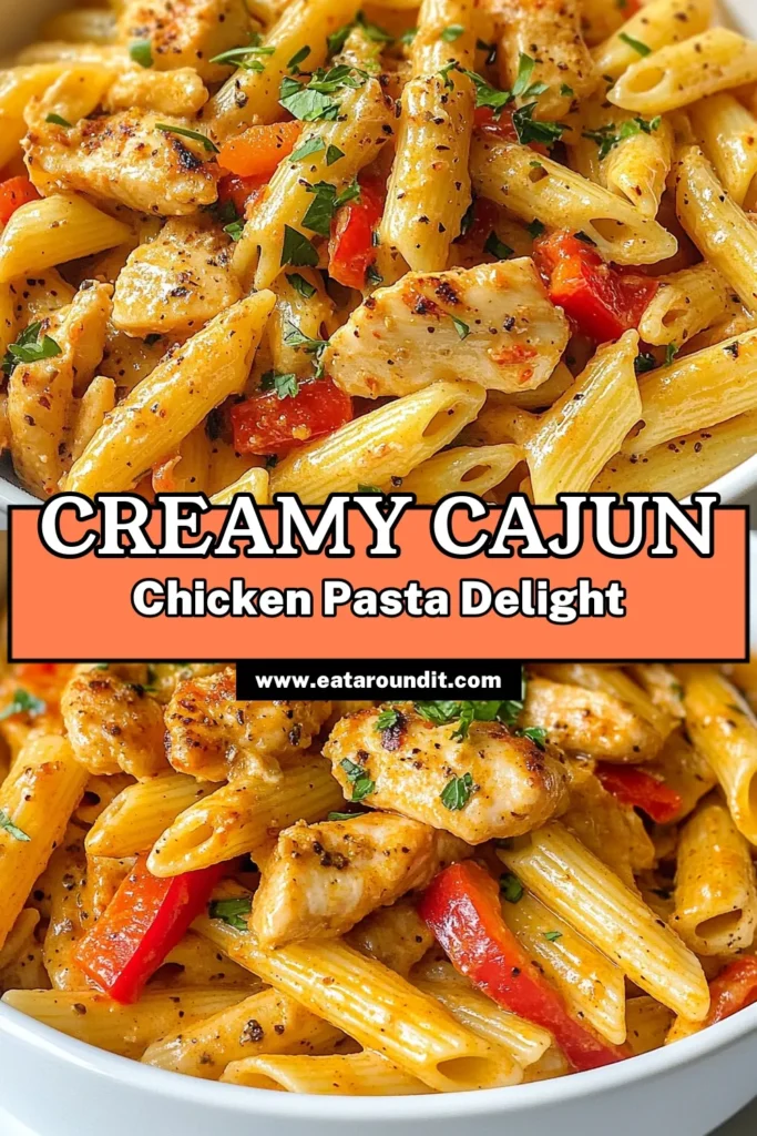 Indulge in this delicious Cajun chicken penne recipe that's perfect for a quick weeknight meal! Creamy pasta dishes don’t get easier than this one-pot wonder. Infused with flavorful Cajun seasoning, this chicken and penne pasta recipe cooks in just 30 minutes. Impress your family or guests with this easy dinner recipe everyone will love. Save it for your next meal! #CajunChickenPenne #CreamyPastaDishes #EasyDinnerRecipes #CajunSeasoningPasta