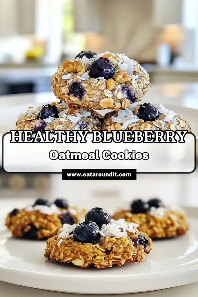 Start your day with these delicious blueberry oatmeal cookies! This easy oatmeal cookie recipe is not only a treat but is also a healthy breakfast option, featuring wholesome ingredients like almond flour for a gluten-free cookie recipe. Perfect for busy mornings, these soft and chewy cookies come packed with fresh blueberries and nuts. Try them today for a nutritious snack or breakfast. Save this recipe now and enjoy a guilt-free bite! #HealthyBreakfast #GlutenFreeCookies #OatmealCookies #CookieRecipe