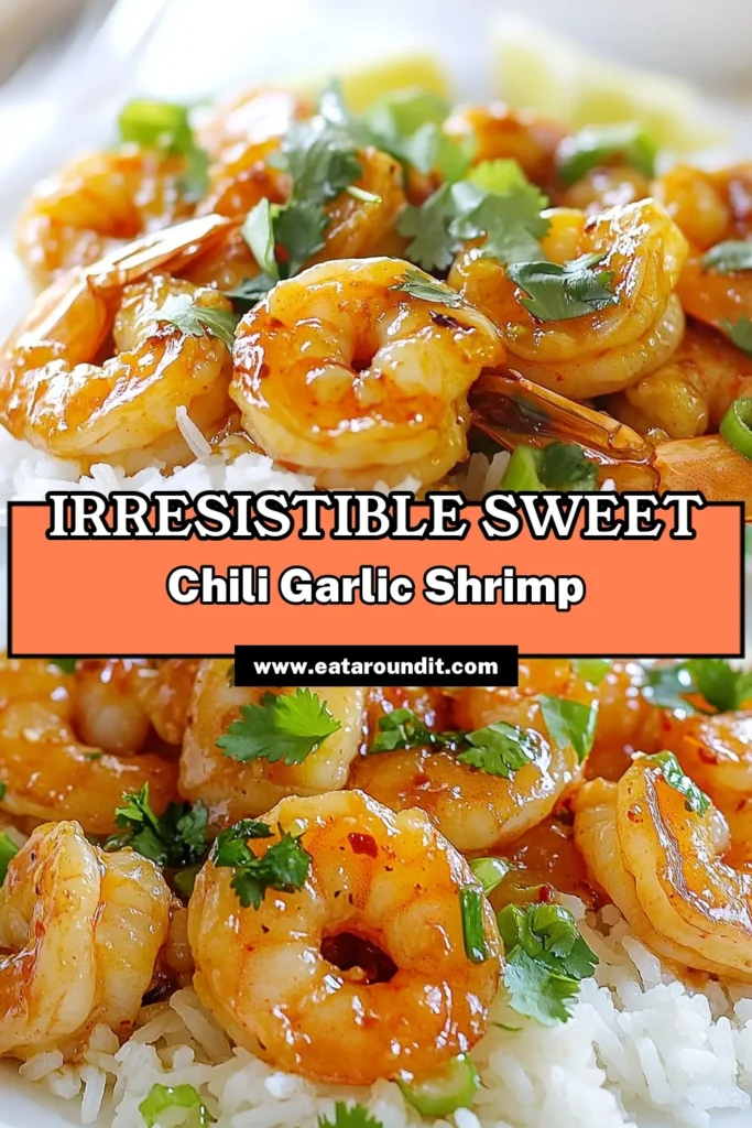 Savor the delightful flavors of this Sweet Chili Garlic Shrimp recipe, an easy shrimp recipe perfect for busy weeknights! This garlic shrimp with chili sauce is a quick seafood dinner that brings together succulent shrimp marinated in a zesty blend of sweet chili sauce, garlic, and ginger. Serve over jasmine rice or quinoa for a complete meal! Try this shrimp marinade recipe today and impress your family! #SweetChiliGarlicShrimp #EasyShrimpRecipe #SeafoodDinner #ShrimpMarinadeRecipe
