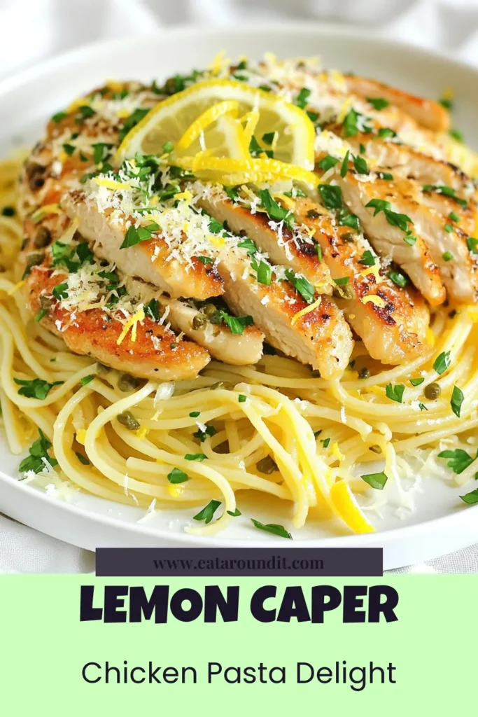 Discover the irresistible flavors of Lemon Caper Chicken Piccata Pasta with this easy chicken piccata pasta recipe! Perfect for a delicious weeknight dinner, this Italian lemon chicken pasta combines tender chicken, capers, and a zesty lemon sauce over spaghetti. Quick to make and packed with flavor, it's one of the best easy pasta dishes you'll want to keep on repeat. Try it tonight! #ChickenPiccata #EasyPastaDishes #ItalianRecipes #PastaLovers