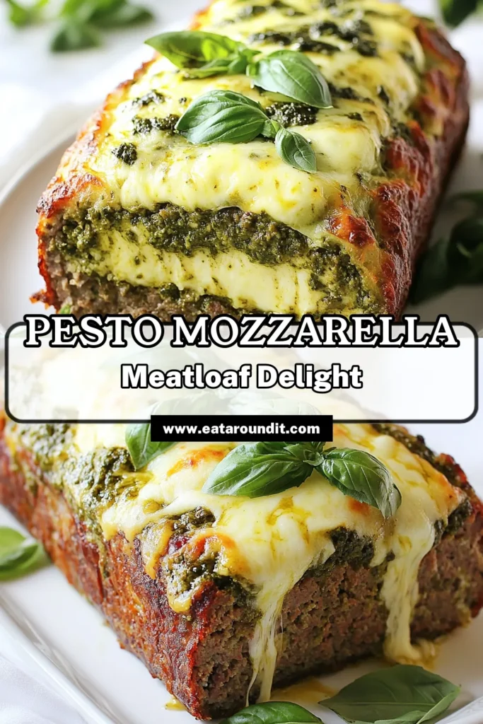 Discover a mouthwatering pesto meatloaf recipe that will elevate your dinner game! This mozzarella stuffed meatloaf combines ground beef and turkey for a healthy twist, stuffed with savory pesto and gooey mozzarella. Perfect for families and meal prep, this recipe is easy to make and packed with flavor. Save this delicious idea and enjoy a healthy meatloaf that everyone will love! #PestoMeatloaf #HealthyRecipes #MozzarellaStuffedMeatloaf #MeatloafRecipe