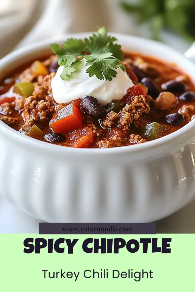 Looking for a delicious and healthy meal? Try this Spicy Turkey Chili Recipe featuring ground turkey, black beans, and a kick of chipotle! This Chipotle Turkey Chili is packed with flavor and perfect for a cozy night in. Enjoy a warm bowl that's full of nutrients and easy to prepare. Discover how to make this hearty dish today and impress your family! Save this recipe for a perfect fall meal! #SpicyTurkeyChili #HealthyChiliRecipes #ChiliWithBlackBeans #GroundTurkeyChili