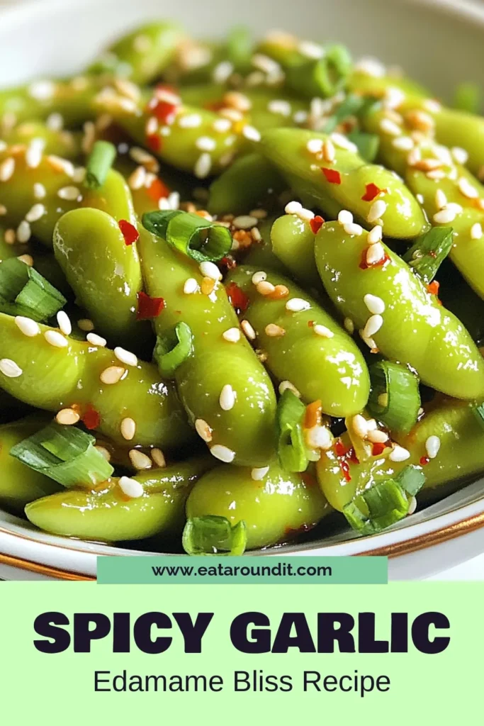 Looking for a quick and delicious edamame recipe? Try this spicy garlic edamame, the perfect healthy snack or Asian-inspired appetizer! Made with fresh or frozen edamame, garlic, and a spicy kick, it’s ready in just 15 minutes. Tossed in a savory sauce, these flavorful bites will impress your guests or satisfy your cravings. Save this recipe and enjoy a satisfying, guilt-free treat today! #SpicyGarlicEdamame #HealthySnacks #QuickAppetizers #AsianInspiredAppetizers