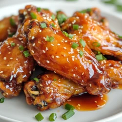 - 2 lbs chicken wings - 1/2 cup pure maple syrup - 1/4 cup Sriracha sauce - 2 tablespoons soy sauce (or tamari) - 2 teaspoons garlic powder - 1 teaspoon onion powder - 1 teaspoon smoked paprika - Salt and pepper to taste - 1 tablespoon sesame seeds (optional, for garnish) - 2 green onions, finely chopped (for garnish) For these Maple Sriracha Chicken Wings, I start with fresh chicken wings. They are the star of the dish and provide a great base. Next, I mix pure maple syrup with Sriracha sauce. This combo gives a sweet and spicy kick. I add soy sauce to deepen the flavor. For the seasonings, I always use garlic powder and onion powder. They add depth without overpowering the dish. A dash of smoked paprika gives a warm, smoky taste. Salt and pepper balance everything out. When it’s time to garnish, I love sprinkling sesame seeds on top. They add crunch and look great. Finely chopped green onions bring freshness and color. This blend of flavors makes these wings truly irresistible. {{ingredient_image_2}} - Preheat the oven to 400°F (200°C). - Line a baking sheet with aluminum foil. Start by getting your oven hot. This helps the wings cook evenly. The foil will catch drips and make cleanup easy. Place a wire rack on top of the baking sheet. This rack allows air to flow around the wings, making them nice and crispy. - Mixing the marinade ingredients. - Ensuring smooth consistency. In a big bowl, mix the marinade. Use 1/2 cup of pure maple syrup, 1/4 cup of Sriracha sauce, and 2 tablespoons of soy sauce. Then, add 2 teaspoons of garlic powder, 1 teaspoon of onion powder, and 1 teaspoon of smoked paprika. Don’t forget a pinch of salt and pepper. Whisk it all together until it’s smooth. This sweet and spicy mix is what makes the wings so tasty. - How to properly coat the wings. - Recommended marinating times. Add 2 lbs of chicken wings to the bowl with the marinade. Use tongs or your hands to toss the wings. Coat every wing completely with the sauce. For the best flavor, let them sit for at least 30 minutes. If you have time, marinate them overnight in the fridge. This will make the taste even better. - Arranging wings on the wire rack. - Baking and flipping instructions. Once marinated, arrange the wings on the wire rack. Make sure they don’t touch each other. This spacing helps them crisp up. Place the baking sheet in the oven. Bake the wings for 40 to 45 minutes. Halfway through, flip the wings for even browning. If you want them extra crispy, switch to broil for the last 2-3 minutes. - Best practices for garnishing. - Suggestion for dipping sauces. After baking, take the wings out when they are golden brown. Let them cool for a few minutes. Transfer the wings to a platter. To make them look great, sprinkle sesame seeds and green onions on top. For extra fun, serve some Sriracha and maple syrup on the side for dipping. Enjoy your delicious Maple Sriracha Chicken Wings! To get your wings extra crispy, spacing is key. Place the wings on a wire rack. This allows air to flow around them, helping them cook evenly. Make sure the wings do not touch. If they touch, they will steam, not crisp. Using the broil mode at the end is a game changer. Once the wings are almost done, switch to broil for the last few minutes. This gives them a nice, golden finish. Watch them closely to avoid burning! Marinating overnight makes a big difference. The longer the wings sit in the marinade, the more flavorful they become. If you don't have time, marinate for at least 30 minutes. For extra flavor, you can add a splash of lime juice or some fresh ginger. These ingredients can enhance the sweetness and heat of the wings. These wings pair perfectly with a cool, creamy dip. Try ranch or blue cheese for a classic touch. For sides, serve them with fresh veggies or crispy fries. A cold beverage like iced tea or a light beer complements the spicy wings well. Enjoy your feast! Pro Tips Marinating Time: For the best flavor, marinate the wings overnight. This allows the spices and sauces to penetrate the meat fully, resulting in tastier wings. Even Cooking: Make sure the wings are arranged in a single layer without touching each other. This ensures even cooking and helps achieve a crispy texture. Broil for Crispiness: If you want extra crispy wings, broil them for the last 2-3 minutes of baking. Keep a close eye to prevent burning. Garnish for Flavor: Don't skip the garnish! Sesame seeds and green onions add not only a pop of color but also a burst of flavor that complements the wings. {{image_4}} You can change the sauce to fit your taste. Here are some ideas: - Adjusting spice levels: If you prefer less heat, use less Sriracha. You can also mix in honey for a sweeter touch. For more heat, add cayenne or more Sriracha. - Different sweeteners to use: If you want a twist, try using honey or agave syrup. Both bring a unique flavor while keeping the wings sweet. You can cook these wings in different ways to suit your needs: - Air fryer method: If you use an air fryer, cook them at 380°F for about 25-30 minutes. Shake the basket halfway for even crispiness. This method keeps the wings juicy and reduces oil use. - Grilling tips for wings: To grill, preheat your grill to medium heat. Cook the wings for about 20-25 minutes, turning often. This gives them a lovely smoky flavor. You can easily adjust this recipe for different diets: - Gluten-free options: Use tamari instead of soy sauce. This simple swap makes the wings safe for gluten-free diets without losing flavor. - Low-sugar alternatives: For a low-sugar option, use a sugar-free syrup or reduce the maple syrup amount. You’ll still get that sweet taste with less sugar. To keep your maple Sriracha chicken wings fresh, store them in the fridge. Place the wings in an airtight container. Make sure to let them cool before sealing. This helps keep their crispiness. For best taste, eat them within three days. If you want to save space, use a shallow container. You can freeze leftover wings for later use. First, let them cool completely. Then, wrap each wing in plastic wrap. Place them in a freezer-safe bag. Remove as much air as you can. This helps prevent freezer burn. For best results, use them within two months. To reheat, place them in the oven at 375°F (190°C) until hot. You can also use an air fryer for a quick reheat. Leftover wings can be more than just a snack. Try adding them to salads for added flavor. You can mix them in pasta dishes or tacos too. Another fun idea is to chop them up and use them in a stir-fry. The sweet and spicy flavor pairs well with many dishes. You can also make a delicious wing dip by shredding the meat and mixing it with cream cheese. You should marinate the chicken wings for at least 30 minutes. This lets the flavors soak in. If you want a stronger taste, marinate them overnight in the fridge. The longer you wait, the better they will taste. Yes, you can use frozen chicken wings. Just make sure to thaw them completely first. You can do this in the fridge overnight or in cold water for a quick thaw. Thawed wings absorb the marinade better. If you don’t have Sriracha, you can use another hot sauce. Try a chili garlic sauce or even a homemade chili paste. Just pick a sauce that matches your heat level. If you want it milder, use a sweet chili sauce instead. To make the wings spicier, add more Sriracha to the marinade. You can also mix in some cayenne pepper or red pepper flakes. Just be careful not to add too much at once. Taste as you go to get the heat you want. Yes, these chicken wings can be gluten-free. Make sure to use tamari instead of soy sauce. This swap makes the recipe safe for anyone avoiding gluten. Always check labels to ensure all ingredients are gluten-free. In this post, we covered how to make tasty chicken wings using simple ingredients like chicken, maple syrup, and Sriracha sauce. You learned the steps for preparing, marinating, baking, and garnishing the wings. We also shared tips for extra crispiness and storage. Try out these ideas and make your wings stand out. Enjoy your cooking adventure, and remember to have fun!