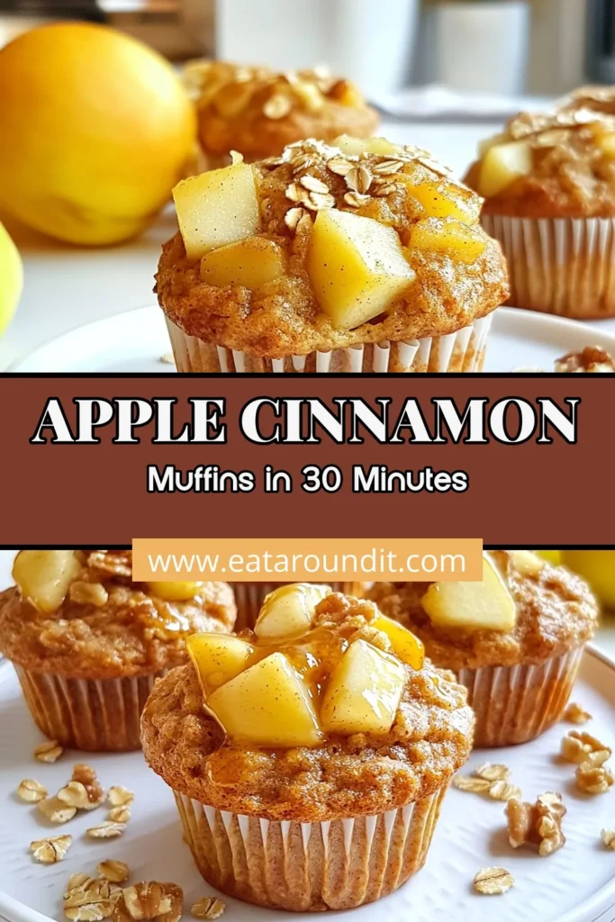 Indulge in these delicious Apple Cinnamon Muffins that are not only tasty but also a Healthy Muffin Recipe! Packed with oats and wholesome ingredients, these Energy Muffins with Oats are perfect for a quick breakfast. Made with whole wheat, they offer a nutritious start to your day. Try this Easy Breakfast Muffins recipe today and enjoy the perfect blend of flavors! Save this for your next meal prep! #AppleCinnamonMuffins #HealthyMuffinRecipe #EnergyMuffins #EasyBreakfastMuffins