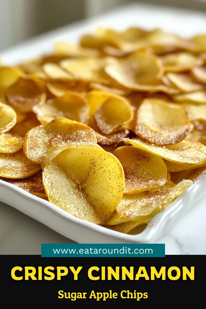 Discover the perfect blend of flavor and health with these Cinnamon Sugar Apple Chips! This easy baked apple chips recipe transforms fresh apples into a crunchy and delicious homemade apple chips snack that satisfies your sweet cravings guilt-free. Perfect for healthy snack ideas, these tasty treats are simple to make and ideal for any occasion. Try this easy apple snack today and elevate your snack game! #HealthySnacks #AppleChips #BakedAppleChips #SnackIdeas