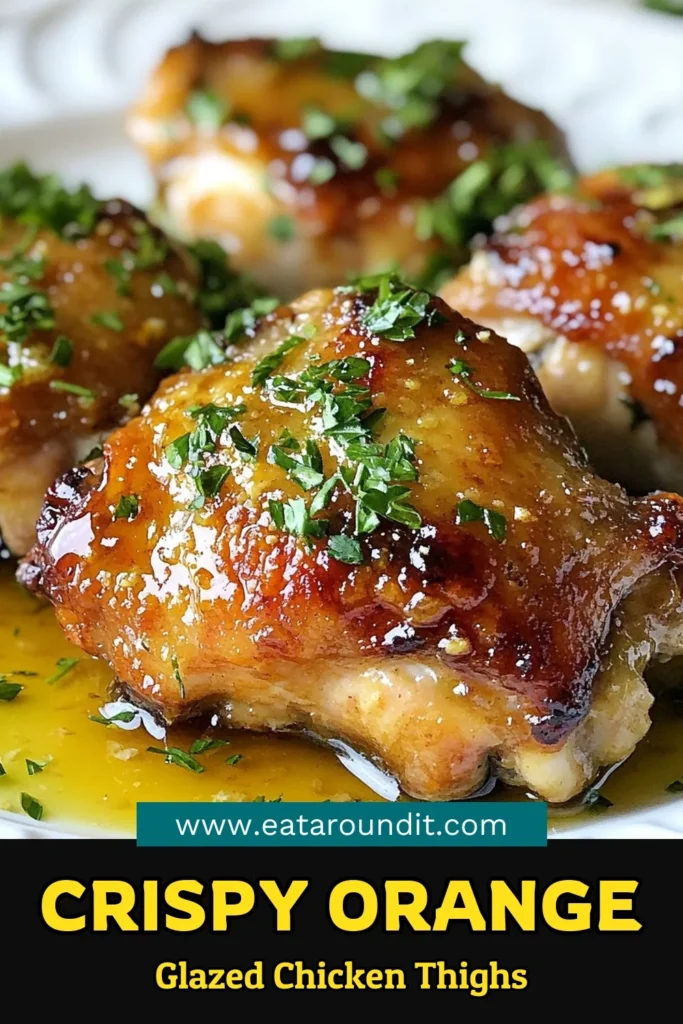 Indulge in these delicious orange-glazed chicken thighs, a perfect blend of sweet and zesty flavors that will elevate your meals! This baked chicken recipe is ideal for an easy chicken dinner, with marinated chicken thighs that guarantee juicy tenderness. Ready in under an hour, these zesty chicken recipes will impress everyone at the table. Try it tonight and savor the goodness! Save for later! #OrangeGlazedChickenThighs #EasyChickenDinner #BakedChickenRecipe #ZestyChickenRecipes