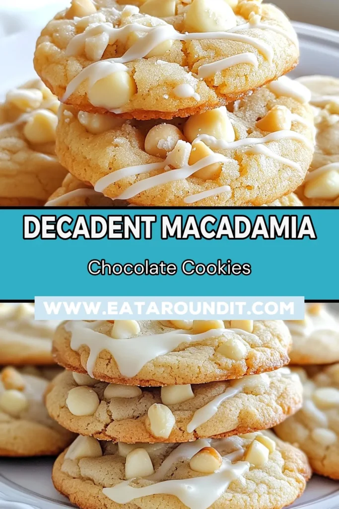 Indulge in these incredible macadamia white chocolate cookies, the ultimate easy cookie recipe for a tropical dessert experience! Made with creamy white chocolate chips and crunchy macadamia nuts, these homemade macadamia nut cookies are a delicious snack for any occasion. Perfect for sharing or enjoying yourself, they are sure to impress. Save the recipe and treat yourself today! #MacadamiaWhiteChocolateCookies #EasyCookieRecipe #TropicalDessertCookies #WhiteChocolateChipCookies