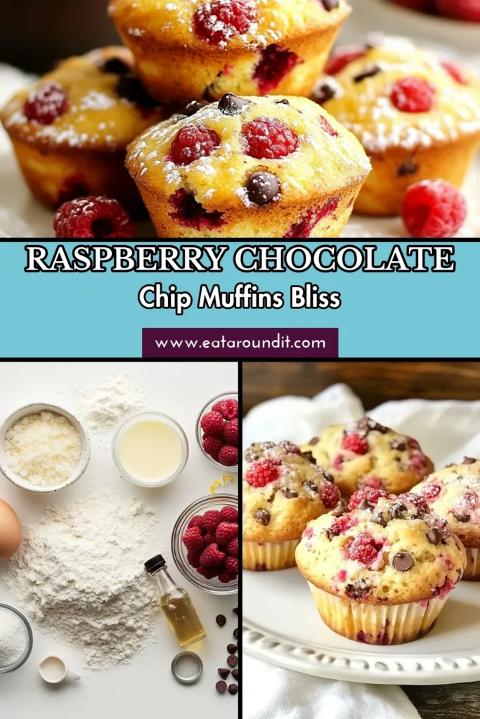 Indulge in these delightful raspberry chocolate chip muffins that are sure to become a favorite in your home. This easy muffin recipe combines fresh raspberries and rich chocolate for the perfect homemade chocolate muffins. Whether you're baking with raspberries for a sweet breakfast or a tasty dessert, these treats are ideal for any occasion. Try this simple recipe today and enjoy warm, fresh raspberry desserts! Save this for later! #RaspberryChocolateChipMuffins #EasyMuffinRecipes #BakingWithRaspberries #FreshRaspberryDesserts