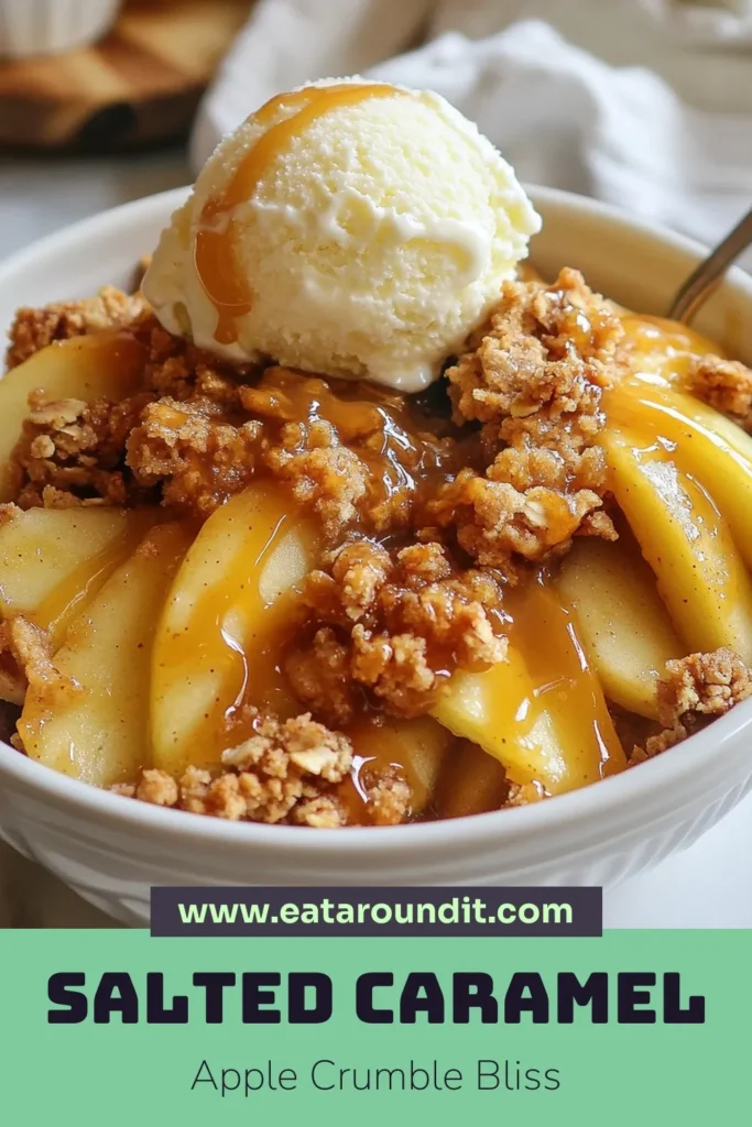 Indulge in the ultimate Salted Caramel Apple Crumble, a must-try apple crumble dessert recipe! This easy apple crumble recipe features juicy apples layered with the best apple crumble topping and drizzled with homemade salted caramel sauce. Perfect for cozy nights, this comforting dessert is sure to impress. Click to discover how to make this delicious treat today! #SaltedCaramelAppleCrumble #EasyAppleCrumbleRecipe #HomemadeCaramelSauce #AppleDessertRecipes