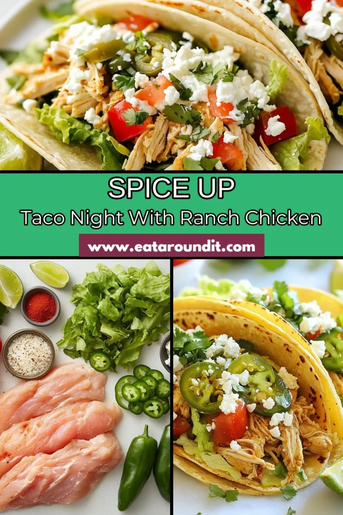 Spice up your taco night with these delicious Jalapeño Ranch Chicken Tacos! This easy taco recipe features tender, marinated chicken tossed with a creamy jalapeño ranch sauce for the perfect kick. Packed with fresh toppings like lettuce, tomatoes, and feta, these spicy chicken tacos are a fantastic tortilla filling idea for any meal. Don’t miss out—save this recipe for your next Taco Tuesday! #TacoRecipe #JalapenoRanch #SpicyTacos #EasyDinnerIdeas