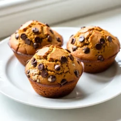 To make delicious pumpkin chocolate chip muffins, you need these ingredients: - 1 cup pure pumpkin puree - 2 large eggs - 1/2 cup vegetable oil - 1/2 cup brown sugar, tightly packed - 1/4 cup granulated sugar - 1 teaspoon pure vanilla extract - 1 1/2 cups all-purpose flour - 1 teaspoon baking powder - 1/2 teaspoon baking soda - 1 teaspoon ground cinnamon - 1/2 teaspoon ground nutmeg - 1/4 teaspoon ground ginger - 1/2 teaspoon fine sea salt - 1 cup semi-sweet chocolate chips Using high-quality ingredients makes a big difference. Fresh pumpkin puree enhances the flavor. It gives a rich, earthy taste that can’t be matched. Real vanilla extract adds warmth and depth. It makes the muffins taste homemade. Good chocolate chips melt perfectly and create gooey pockets of chocolate. This combination leads to muffins that are moist and full of flavor. If you need to make swaps, it’s easy! You can use applesauce instead of oil. This makes your muffins lighter and adds sweetness. For a lower sugar option, use a sugar substitute like stevia. You can also use whole wheat flour instead of all-purpose flour. This gives a nuttier flavor and adds fiber. If you want a dairy-free version, try using almond milk in place of eggs. These substitutions keep your muffins tasty and fun to make! {{ingredient_image_2}} First, preheat your oven to 350°F (175°C). This step is key for even baking. Next, prepare your muffin tin. You can line it with paper liners or spray it lightly with non-stick spray. This will help the muffins release easily after baking. In a large bowl, start with 1 cup of pure pumpkin puree. Next, crack in 2 large eggs. Pour in 1/2 cup of vegetable oil. Add 1/2 cup of packed brown sugar and 1/4 cup of granulated sugar. Finally, stir in 1 teaspoon of pure vanilla extract. Use a whisk to combine these until smooth. This mixture creates the moist base of your muffins. In another bowl, measure out 1 1/2 cups of all-purpose flour. Add 1 teaspoon of baking powder, 1/2 teaspoon of baking soda, 1 teaspoon of ground cinnamon, 1/2 teaspoon of ground nutmeg, 1/4 teaspoon of ground ginger, and 1/2 teaspoon of fine sea salt. Whisk these dry ingredients together until no lumps remain. This mix adds flavor and helps the muffins rise. Now, slowly add the dry mixture to your wet ingredients. Stir gently until just combined. Be careful not to overmix; this will keep your muffins fluffy. Next, fold in 1 cup of semi-sweet chocolate chips. Make sure they spread evenly in the batter. Using an ice cream scoop, fill each muffin cup about 3/4 full. This allows them to rise nicely while baking. Place the filled muffin tin in your preheated oven. Bake for 18-20 minutes. To check for doneness, insert a toothpick into the center of a muffin. If it comes out clean or with a few moist crumbs, they are done. Once baked, let the muffins cool in the tin for about 5 minutes. After that, transfer them to a wire rack to cool completely. Enjoy the warm, sweet smell as they cool! To keep your muffins light, mix gently. Overmixing makes muffins tough. When you add dry ingredients to wet ones, stir until you see no flour. Small lumps are okay. The key is to stop mixing right when everything blends. This way, your muffins stay soft and fluffy. Store your muffins in an airtight container. This keeps them fresh and moist. You can also use a zip-top bag. Place a paper towel inside to absorb extra moisture. If you want them to last longer, freeze them. Just wrap each muffin in plastic wrap before placing them in a freezer bag. Presentation matters! For a fun touch, sprinkle cinnamon sugar on top before baking. It adds a nice shine and flavor. Serve muffins on a wooden platter for a rustic look. You can even add a side of cream cheese frosting for dipping. This makes your muffins feel special and festive. If your muffins sink in the middle, you may have added too much liquid. Make sure to measure ingredients carefully. If they turn out dry, you might have overbaked them. Check them sooner next time. Use a toothpick to test doneness. It should come out clean or with a few moist crumbs. Pro Tips Use Fresh Pumpkin Puree: For the best flavor, try using homemade pumpkin puree instead of canned. Simply roast fresh pumpkins, scoop out the flesh, and blend until smooth. Don't Overmix: When combining wet and dry ingredients, mix until just combined. Overmixing can lead to dense muffins. Chocolate Chip Variations: Experiment with different types of chocolate chips, such as dark chocolate or white chocolate, for a unique twist on flavor. Store Properly: To keep muffins fresh, store them in an airtight container at room temperature for up to 3 days, or freeze them for longer storage. {{image_4}} You can easily make these muffins gluten-free. Just swap the all-purpose flour for a gluten-free blend. Many brands offer great mixes that work well in baking. Look for a blend that includes xanthan gum. This helps give your muffins the right texture. Follow the same steps in the recipe, and enjoy your gluten-free treat! To make vegan pumpkin chocolate chip muffins, you need to replace a few ingredients. Use flax eggs instead of regular eggs. Mix 1 tablespoon of ground flaxseed with 2.5 tablespoons of water for each egg. For the oil, you can use applesauce or coconut oil. This keeps the muffins moist while avoiding eggs. Use a plant-based milk instead of regular milk if you want. Your vegan muffins will be soft and tasty! You can get creative with your muffins by adding different mix-ins. Try adding nuts like walnuts or pecans for crunch. Dried fruit, like cranberries or raisins, can add a sweet touch. You can also swap semi-sweet chocolate chips for dark chocolate or white chocolate chips. For a spicy kick, add a pinch of cayenne pepper. Each option gives your muffins a unique twist! To keep your muffins fresh, store them in an airtight container. This helps lock in moisture and keeps them soft. You can leave the muffins at room temperature for up to three days. If you want them to last longer, consider refrigerating them. Just remember to let them cool completely before storing. Freezing is a great way to save muffins for later. First, let them cool down fully. Then, wrap each muffin tightly in plastic wrap. Place the wrapped muffins in a freezer bag or container. They can stay in the freezer for up to three months. When you want to enjoy one, just thaw it overnight in the fridge. To enjoy your muffins warm again, preheat your oven to 350°F (175°C). Place the muffins on a baking sheet. Heat them for about 10 minutes. You can also use the microwave. Heat for 15-20 seconds for a quick warm-up. Enjoy them as is or with a spread of butter or cream cheese! Yes, you can use fresh pumpkin. First, cook the pumpkin until soft. Then, puree it until smooth. Make sure to drain excess water to keep muffins from getting soggy. This fresh taste can add a nice touch! These muffins stay fresh for about 3 to 5 days at room temperature. Keep them in an airtight container. If you want them to last longer, store them in the fridge for up to a week. Absolutely! You can make mini muffins using the same batter. Just reduce the baking time to about 10-12 minutes. Check for doneness by inserting a toothpick. It's a fun way to enjoy smaller bites! Pumpkin puree adds moisture. The eggs and oil also help keep the muffins soft. This combination gives the muffins a tender crumb. Avoid overmixing to keep them fluffy and light. These muffins are great with cream cheese frosting. You can also serve them with a warm drink like coffee or tea. Try adding a sprinkle of cinnamon sugar on top for extra flavor! This post covered key steps to bake delicious pumpkin chocolate chip muffins. We discussed essential ingredients, their quality, and easy substitutions. I shared clear methods for mixing and baking while avoiding common mistakes. I also offered storage tips to keep your muffins fresh and variations for different diets. Remember, the right ingredients and techniques make all the difference. Enjoy your baking adventure, and let those muffins shine!