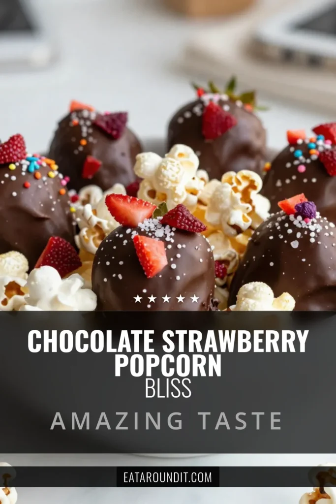 Indulge in a delectable treat with this easy recipe for Chocolate Covered Strawberry Popcorn. This easy popcorn dessert combines sweet popcorn ideas with chocolate treats and strawberries for a flavor explosion. Perfect for movie nights or parties, this homemade snack recipe is as fun to make as it is to enjoy. Try it today and impress your friends! Don't forget to save this for later. #ChocolateCoveredStrawberryPopcorn #EasyDesserts #HomemadeSnacks #SweetTreats