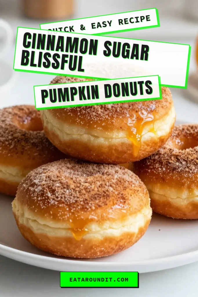Indulge in the cozy flavors of fall with these delicious cinnamon sugar pumpkin donuts! This easy pumpkin donut recipe yields soft, baked pumpkin donuts perfect for any autumn gathering. With pumpkin spice donuts that are quick to make and irresistibly tasty, they’re the ultimate fall dessert. Treat yourself to these delightful bites and enjoy sharing this recipe with friends! Save it now! #PumpkinDonuts #FallBaking #DessertRecipes #CinnamonSugarDonuts