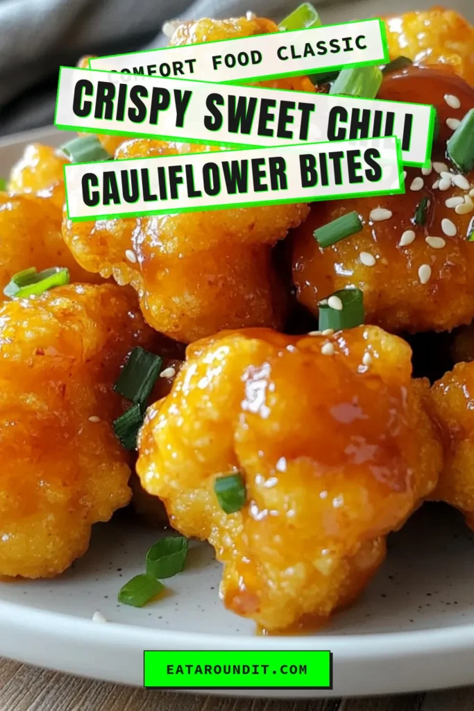 Indulge in these delectable sweet chili cauliflower bites, the perfect vegan cauliflower recipe for health-conscious snackers! These baked cauliflower snacks are an ideal spicy appetizer recipe that will impress your guests and elevate your gatherings. Prepare healthy cauliflower florets for a crunchy treat everyone will love. Try this easy recipe today and enjoy guilt-free snacking! Save this for later! #SweetChiliCauliflowerBites #VeganSnacks #HealthyAppetizers #CauliflowerRecipes