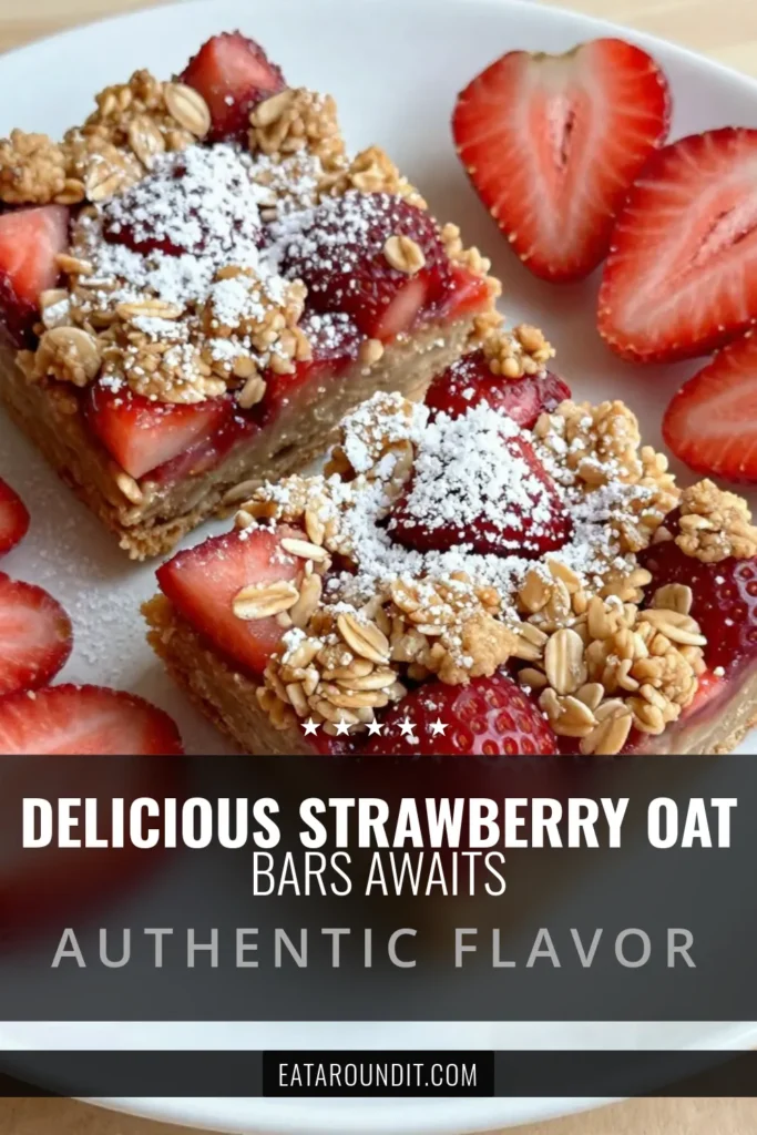 Indulge in these delicious strawberry crumble bars with this easy oatmeal bars recipe! Made with fresh strawberries and wholesome ingredients, these healthy dessert recipes are perfect for a fruity snack or a sweet treat. Enjoy the delightful layers of crumbly oat topping and juicy strawberry filling. Try making these easy fruit bars today! Save this recipe and share the joy of baking. #StrawberryCrumbleBars #HealthyDessertRecipes #EasyFruitBars #OatmealBarsRecipe