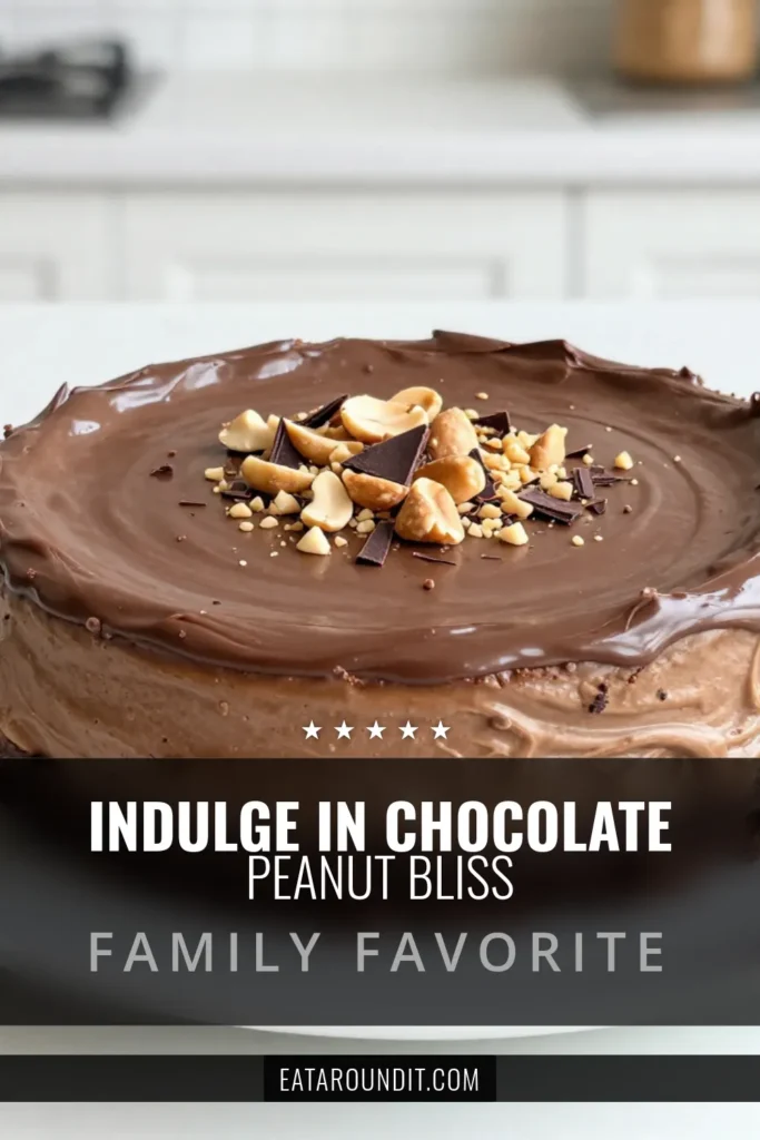 Indulge in this luxurious chocolate peanut butter cheesecake, the ultimate no-bake cheesecake recipe that will wow your guests! Perfect for parties and gatherings, this creamy cheesecake with chocolate is a must-try for dessert lovers. With rich peanut butter and a delicious chocolate cookie crust, it’s a decadent dessert recipe that’s easy to make. Save this recipe for an unforgettable treat! #Cheesecake #DessertRecipes #ChocolateLovers #NoBakeDessert