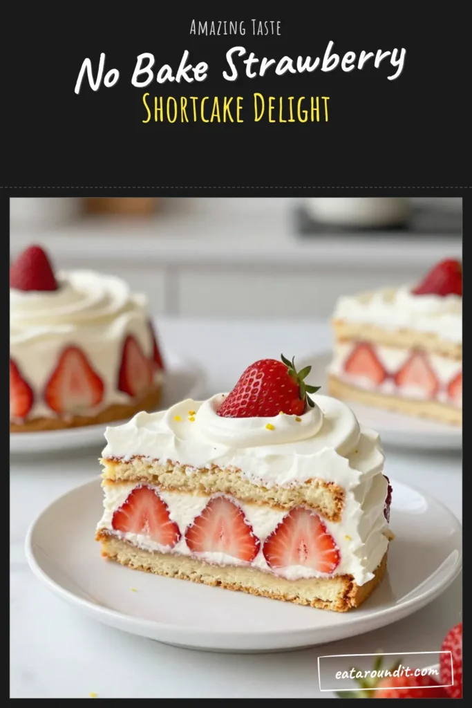 Treat yourself to a delightful Strawberry Shortcake Icebox Cake, the ultimate no-bake strawberry dessert perfect for summer! This fresh strawberry cake recipe combines creamy layers of whipped cream and cream cheese with juicy strawberries and graham crackers. It’s an easy icebox cake that requires minimal prep and delivers maximum flavor. Perfect for gatherings, this dessert will impress your guests. Save the recipe now and enjoy a slice of summer bliss! #StrawberryIceboxCake #NoBakeDessert #SummerRecipes #EasyDesserts