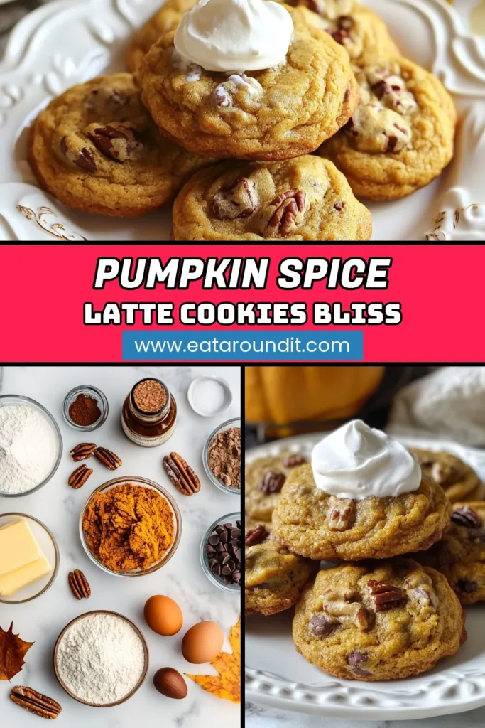 Indulge in the ultimate fall treat with these Pumpkin Spice Latte Cookies! This pumpkin cookies recipe blends the rich flavors of pumpkin and spices, making it one of the best fall cookie recipes. With chocolate chips and a hint of pecans, these easy pumpkin spice cookies are perfect for sharing. Bake a batch today and savor the season! Click to discover the full recipe! #PumpkinSpiceLatteCookies #FallCookies #PumpkinCookies #BakingRecipes