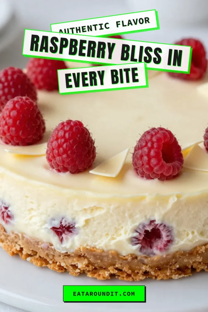 Indulge in this delightful raspberry white chocolate cheesecake, a creamy cheesecake recipe that’s perfect for any occasion. This easy cheesecake dessert combines fresh raspberries with a luscious white chocolate cheesecake recipe for a sweet, decadent treat. Surprise your guests with this homemade cheesecake with raspberries that’s sure to impress. Try it out and share your love for desserts! #Cheesecake #DessertRecipe #Baking #RaspberryDessert