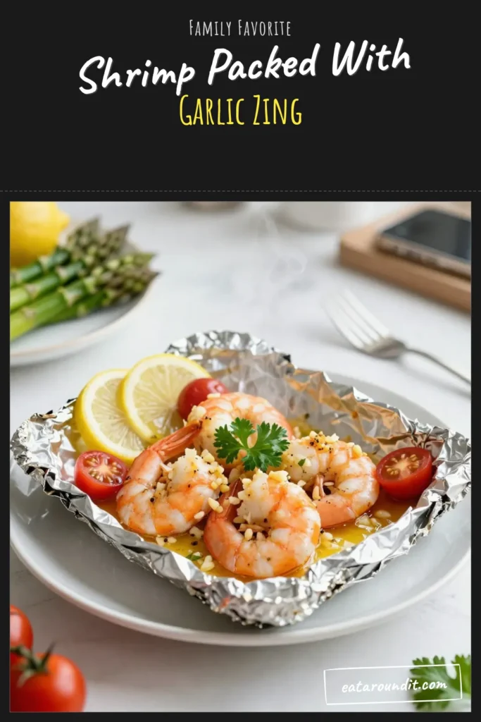 Enjoy a flavorful and easy shrimp dinner with this Garlic Lemon Shrimp Foil Pack Recipe! Juicy, grilled shrimp with asparagus, bursting with lemon and garlic goodness, are perfect for any occasion. This Lemon Garlic Shrimp Recipe takes just 25 minutes to prepare, making it a quick and delicious option for busy nights. Try it today and impress your family or guests! Save this easy shrimp recipe for your next cookout! #ShrimpFoilPack #GarlicLemonShrimp #GrilledShrimpWithAsparagus #EasyShrimpDinner